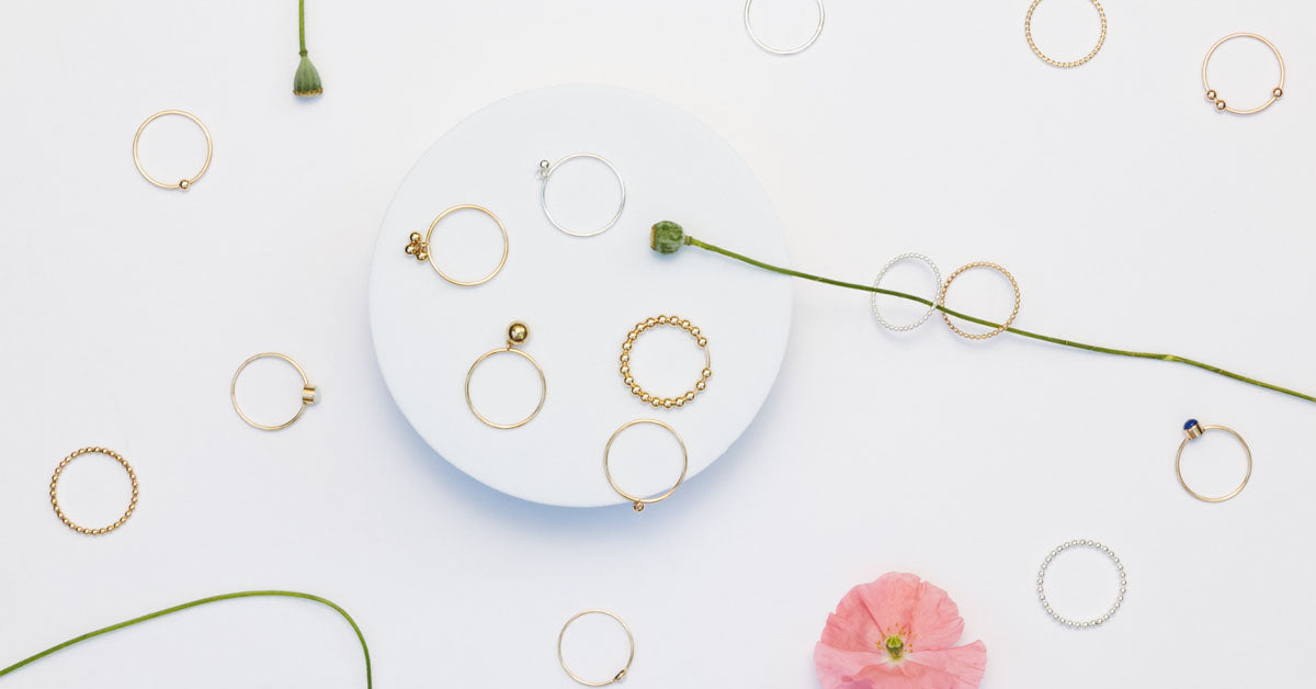 Handmade minimal 14k gold-filled stacking rings — Favor Jewelry Portland
