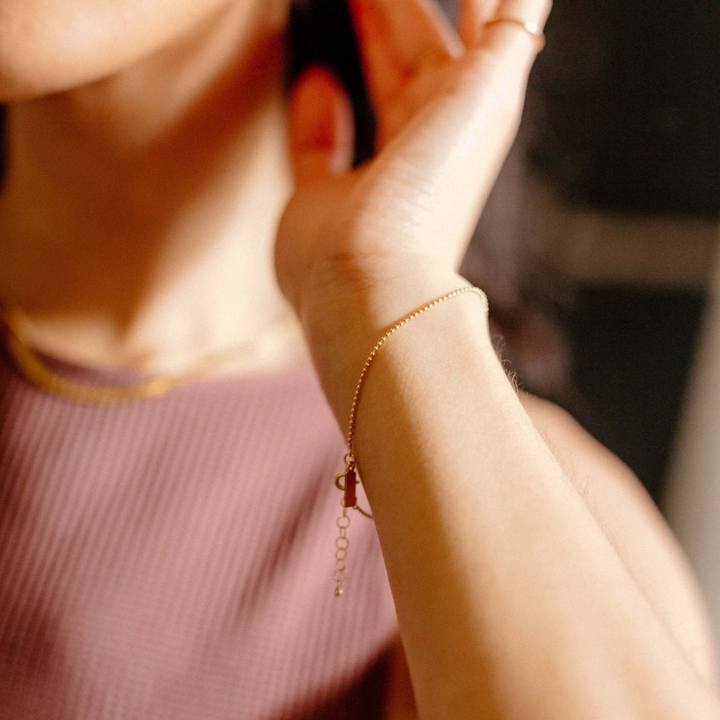 Tiny Ball Chain Bracelet from Favor Jewelry