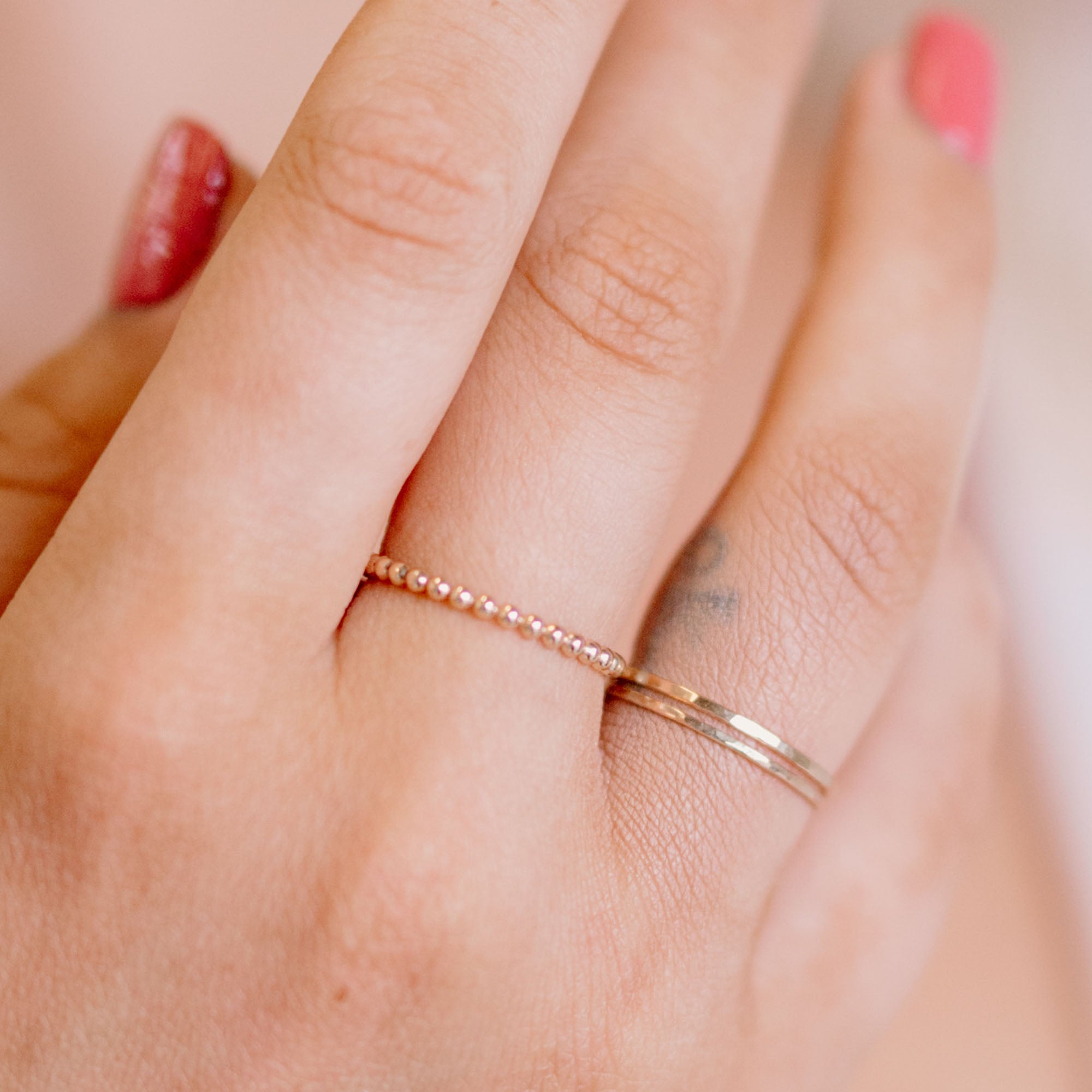 Bubble Bead Stacking Ring - Favor Jewelry