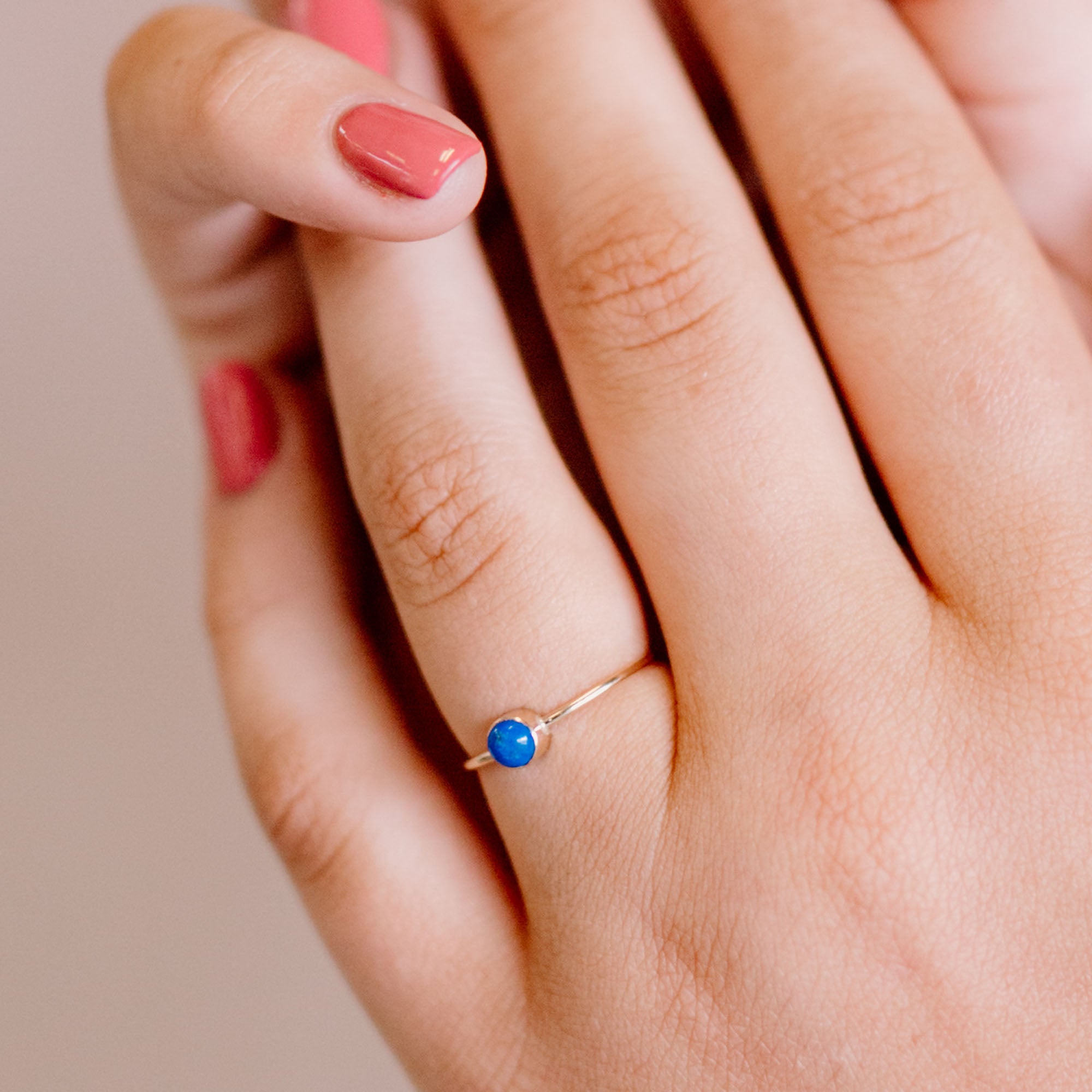 Blue Lapis Circa Stacking Ring - Favor Jewelry