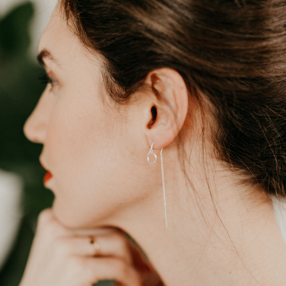 Tiny Loop Thread Earrings - Favor Jewelry