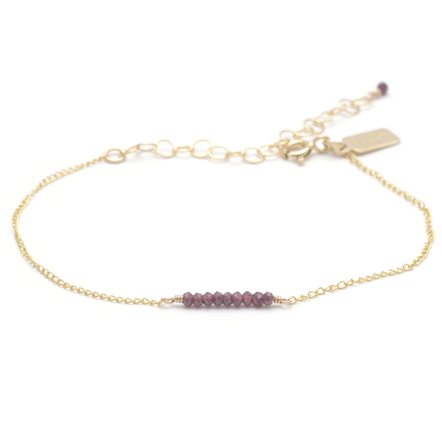 Tiny Garnet Bracelet - Favor Jewelry