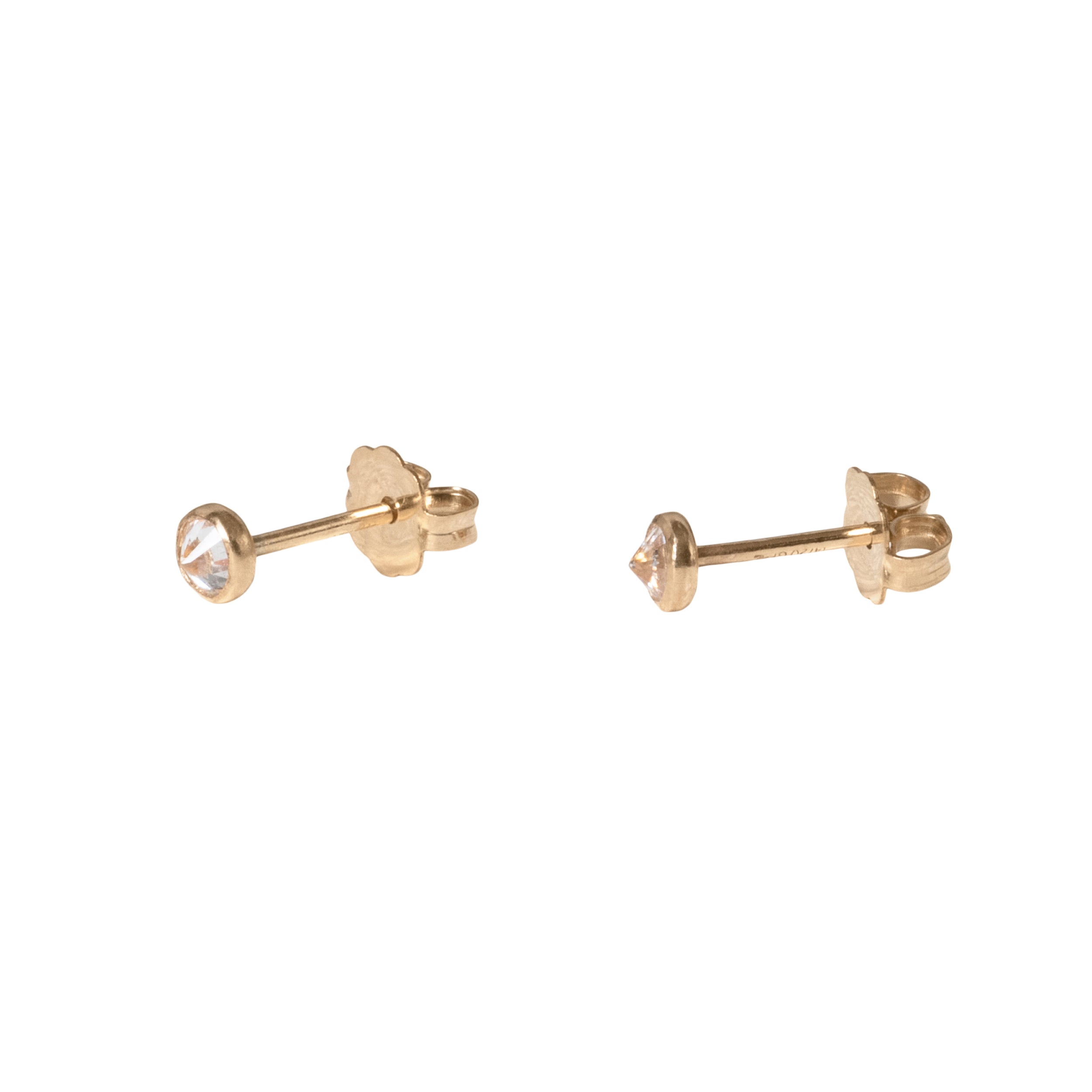 Tiny Clear Spike Post Earrings - Favor Jewelry