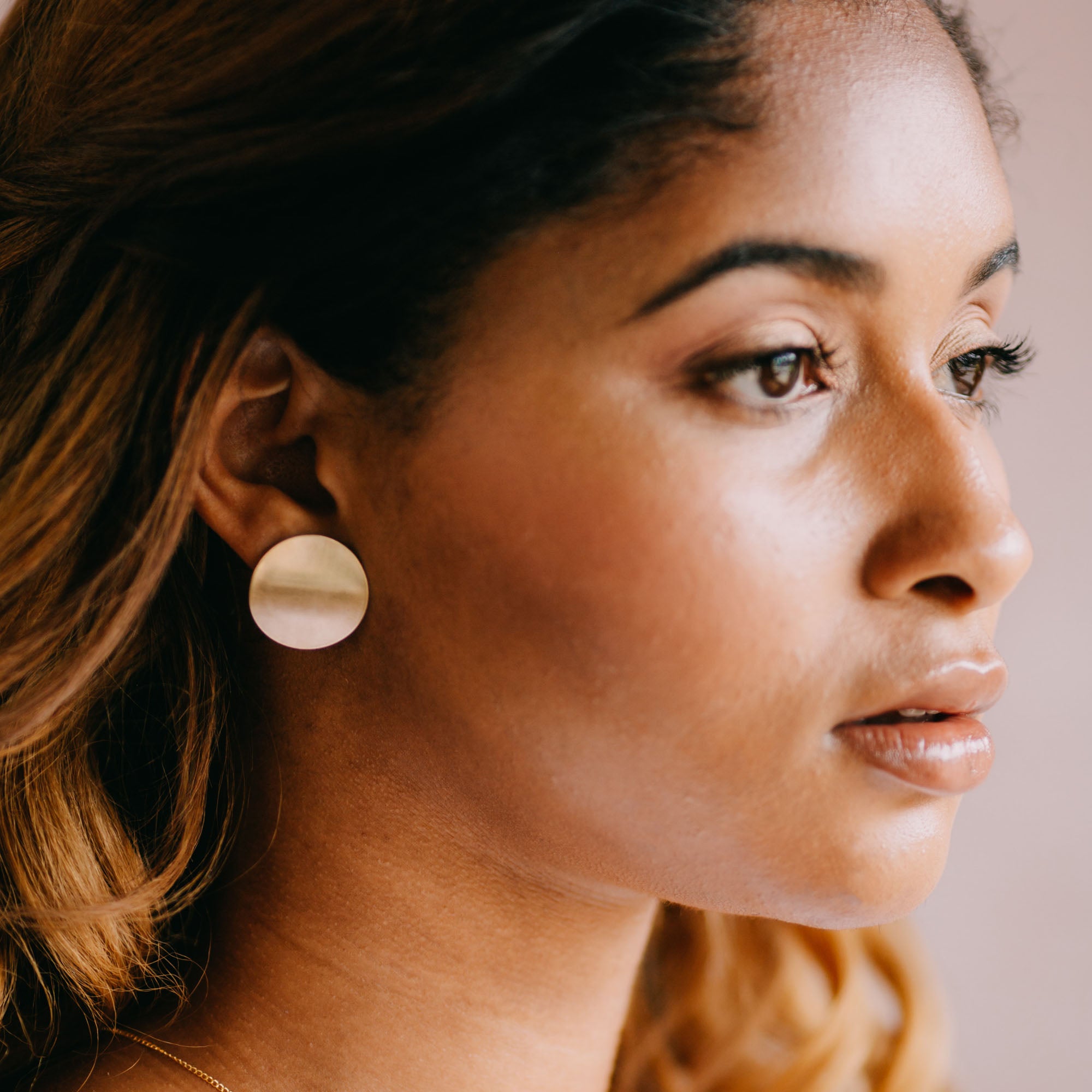 Helios Large Disc Post Earrings - Favor Jewelry