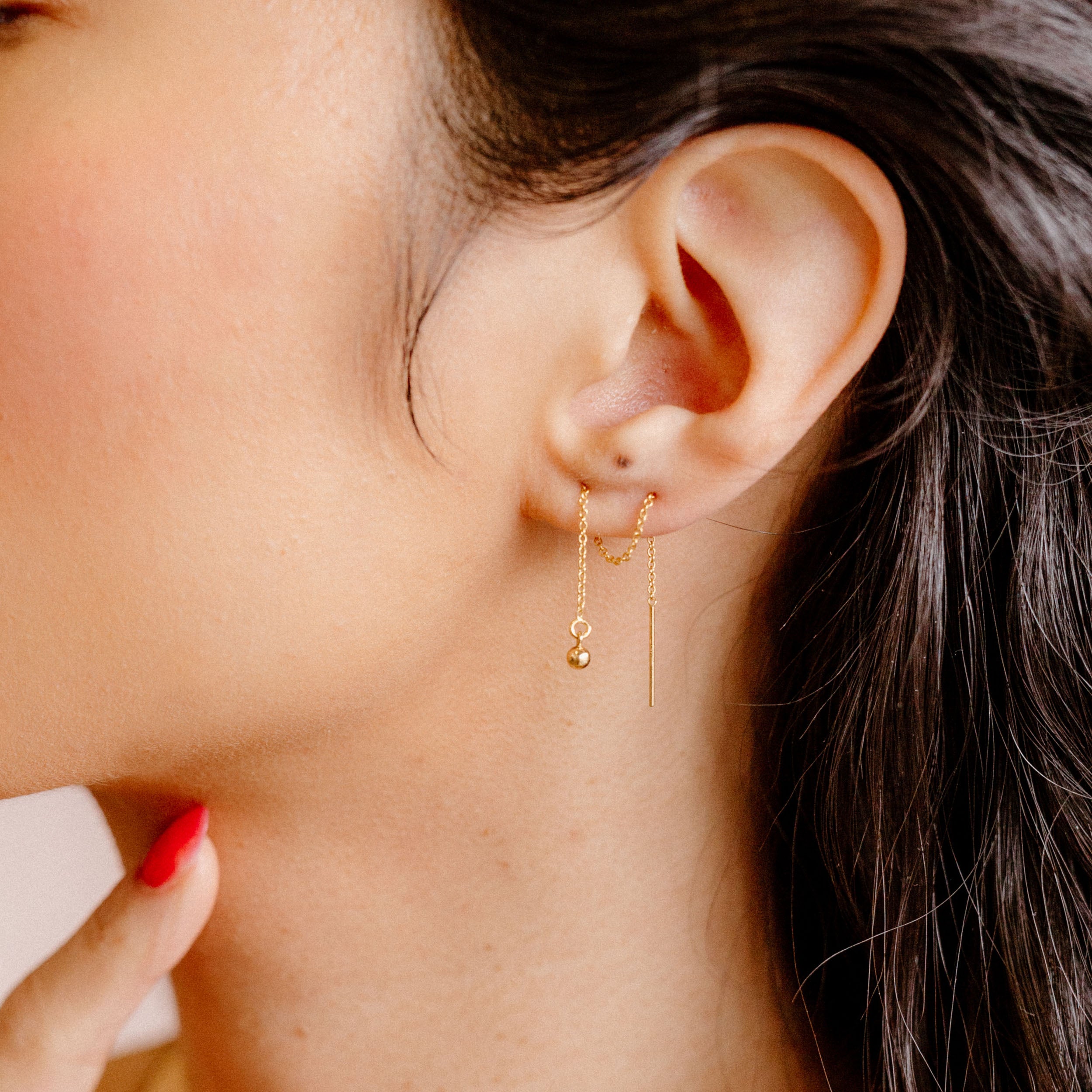Orb Threader Earrings - Favor Jewelry