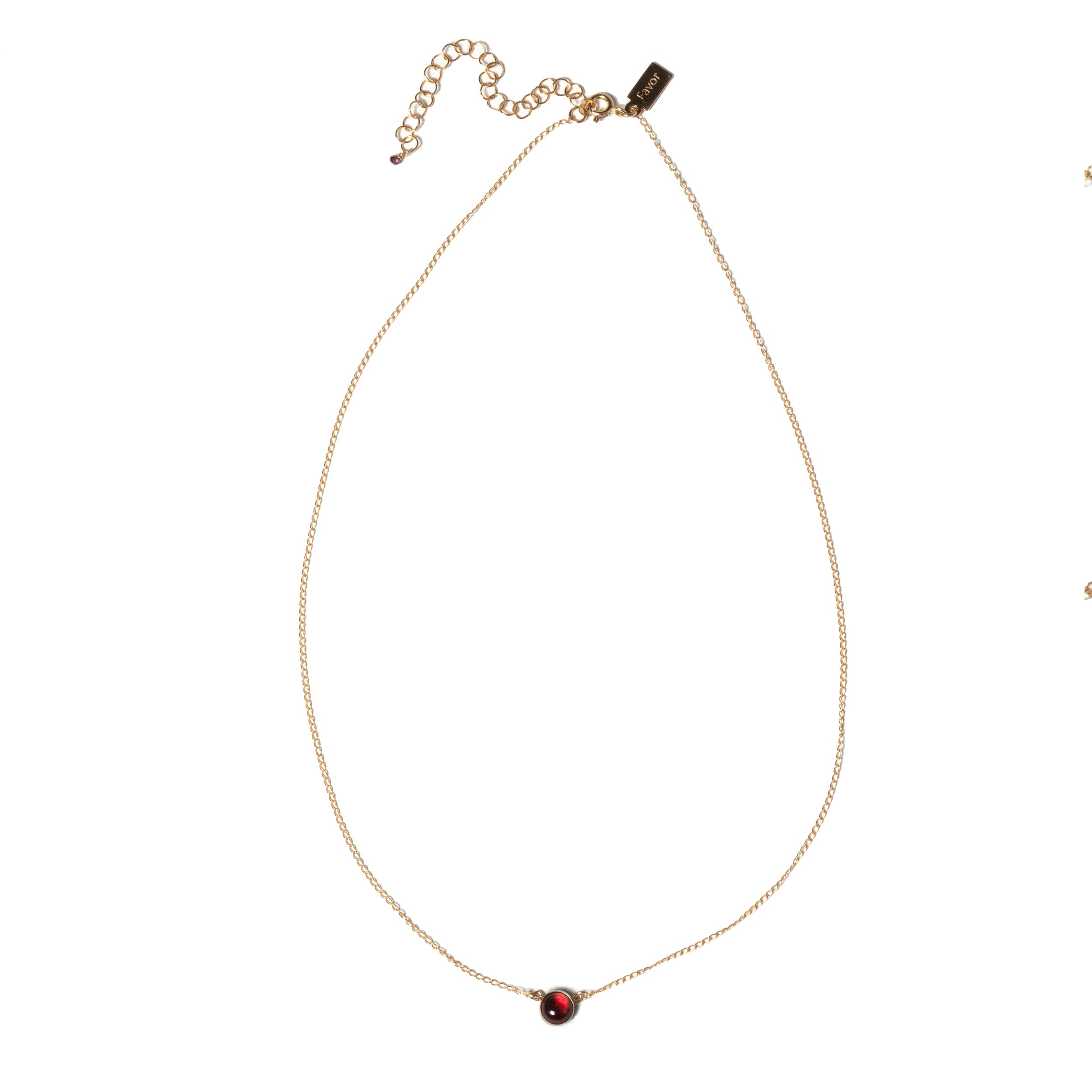 Garnet Curio Gemstone Necklace - Favor Jewelry