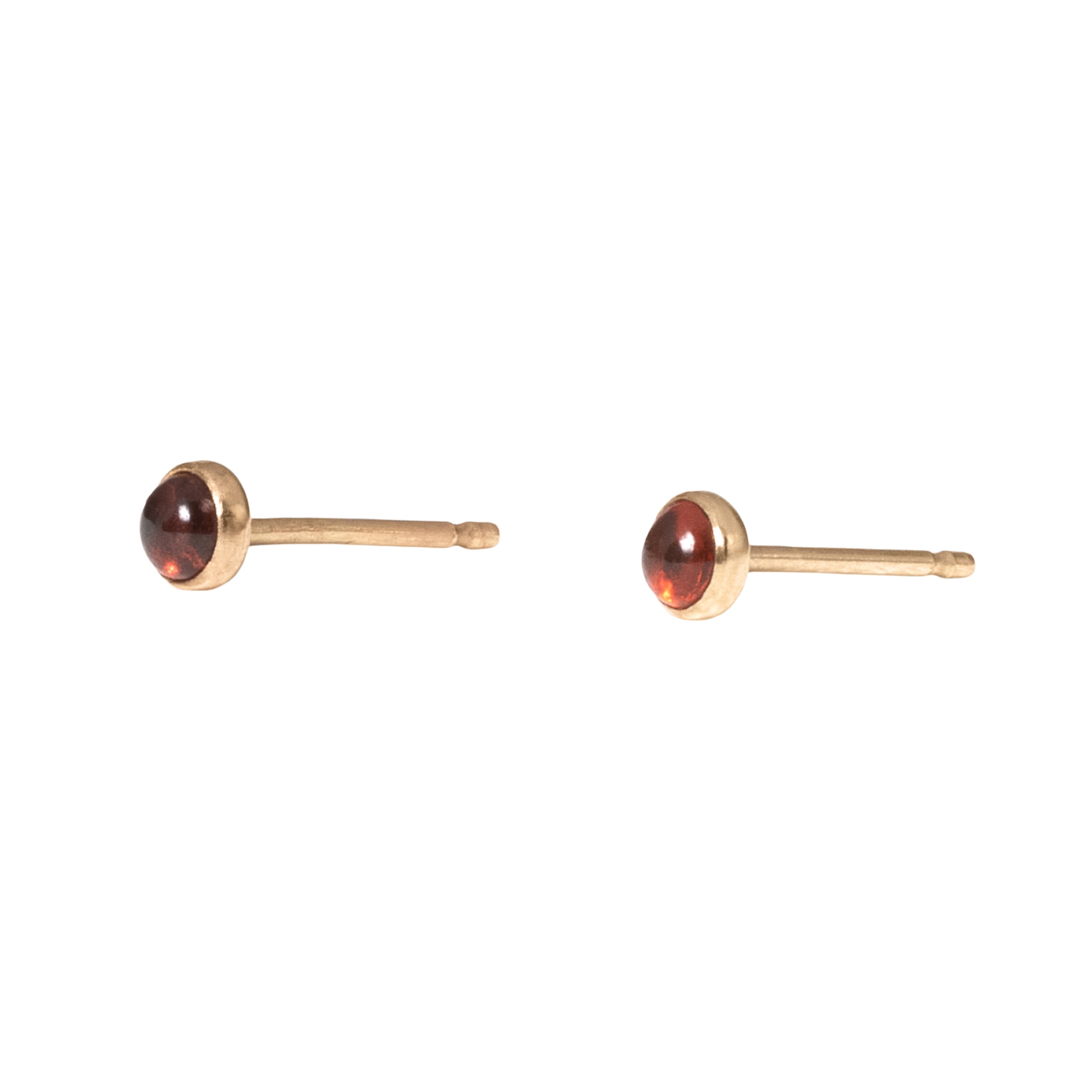 Tiny Garnet Micro Dot Posts - Favor Jewelry