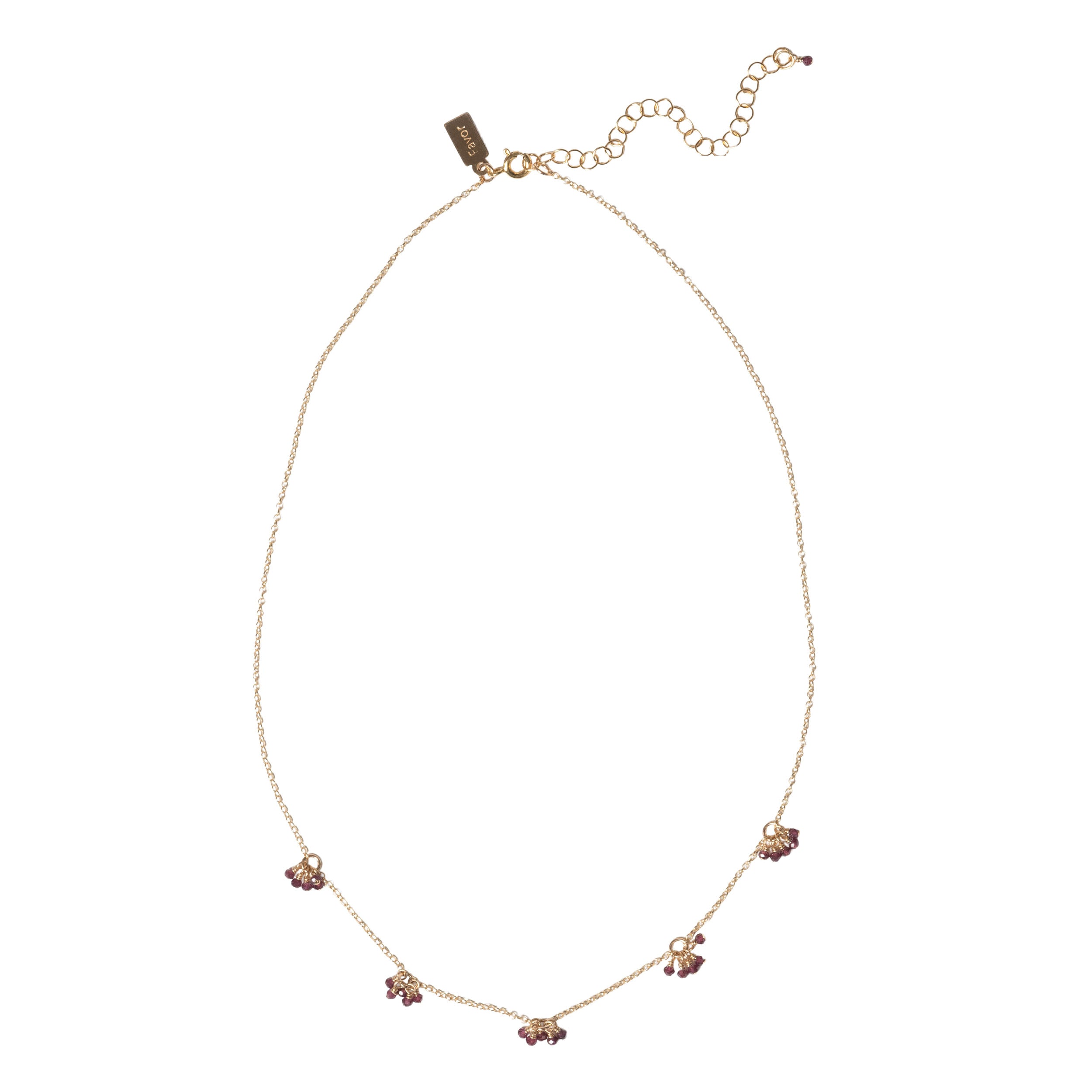 Garnet Gemstone Mimic Necklace - Favor Jewelry