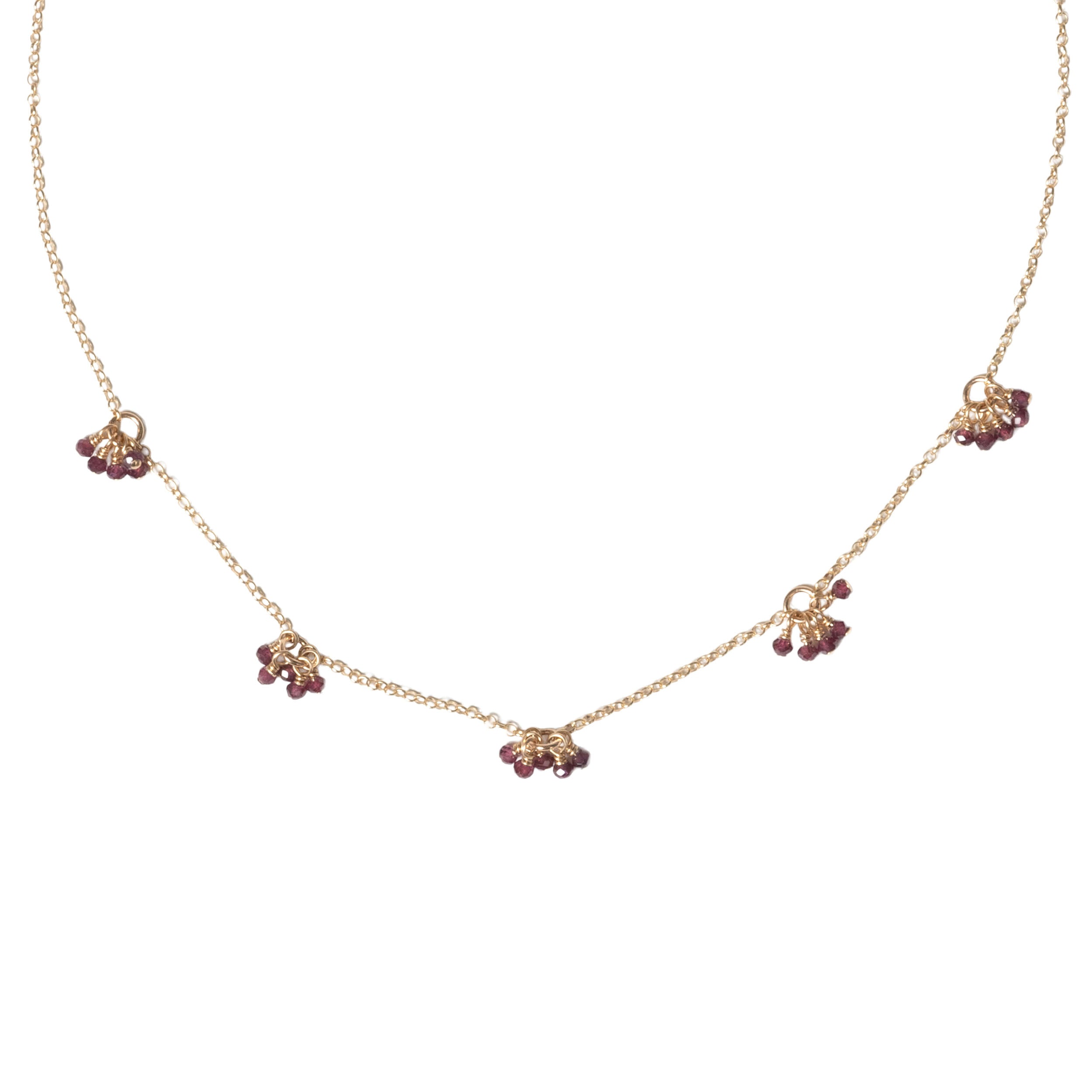 Garnet Gemstone Mimic Necklace - Favor Jewelry