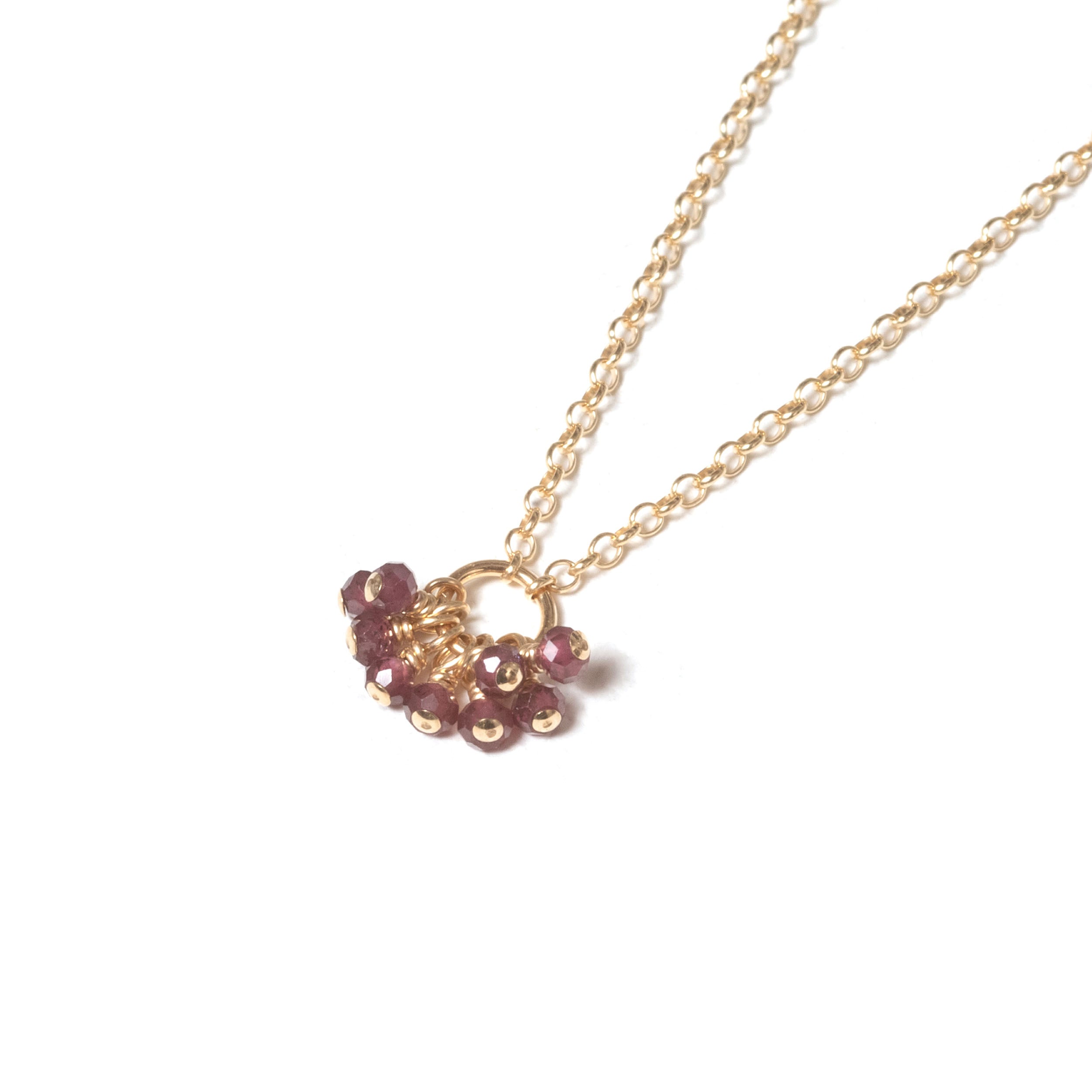 Garnet Gemstone Token Necklace - Favor Jewelry