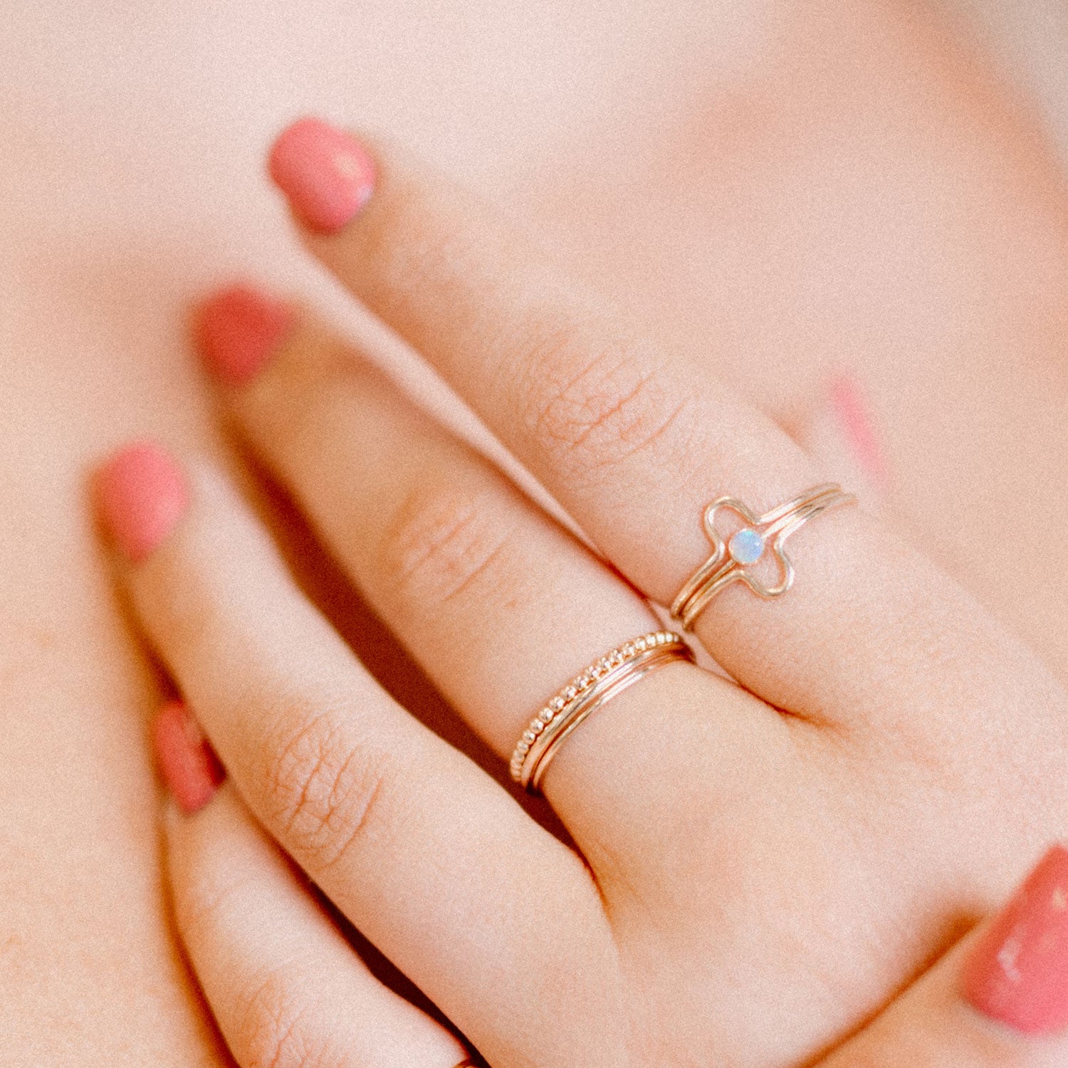 Bubble Bead Stacking Ring - Favor Jewelry