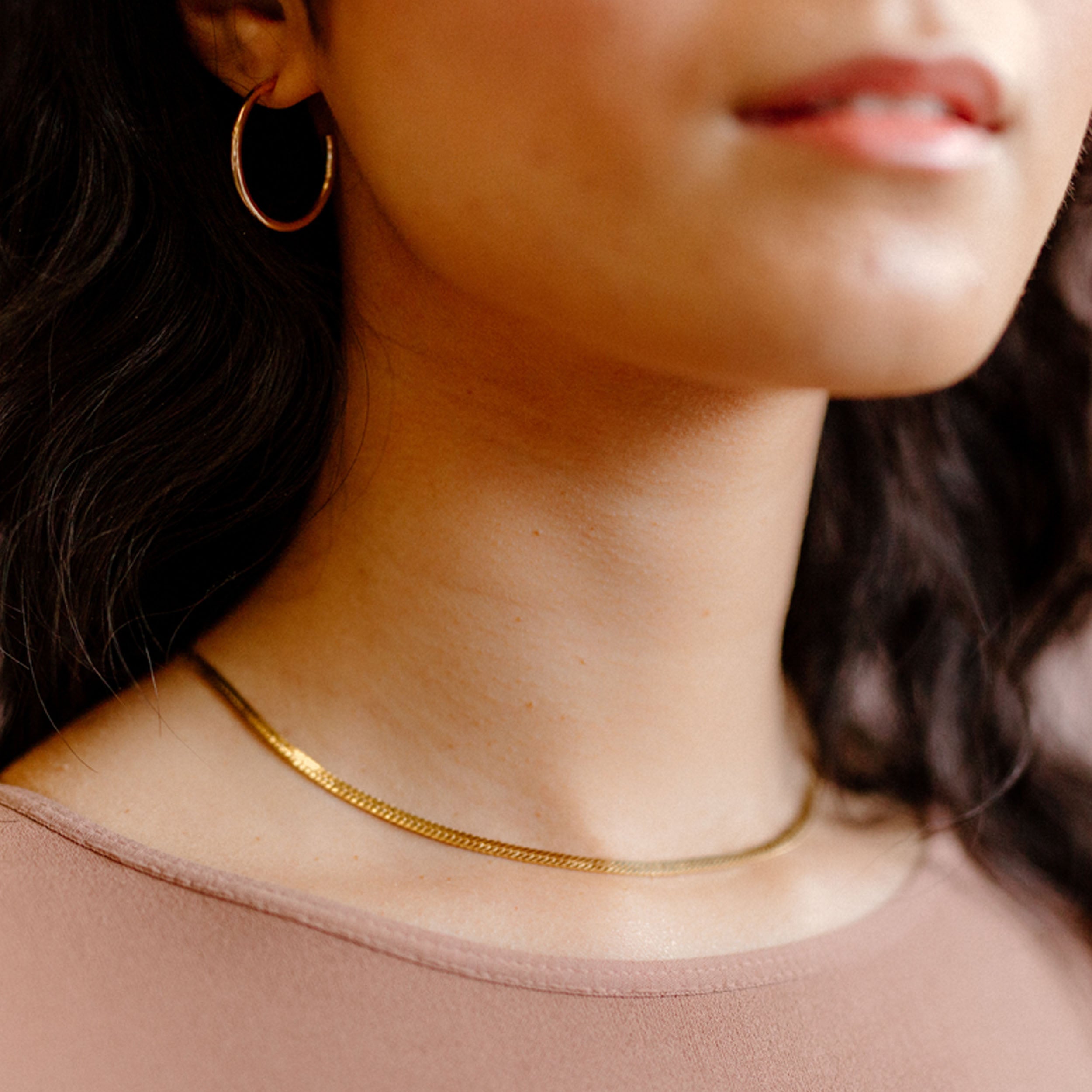 Margin Herringbone Chain Necklace - Favor Jewelry