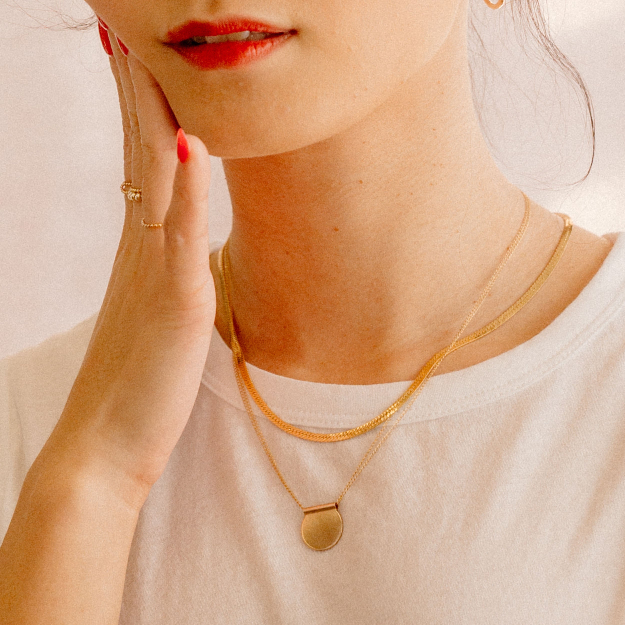 Margin Herringbone Chain Necklace - Favor Jewelry