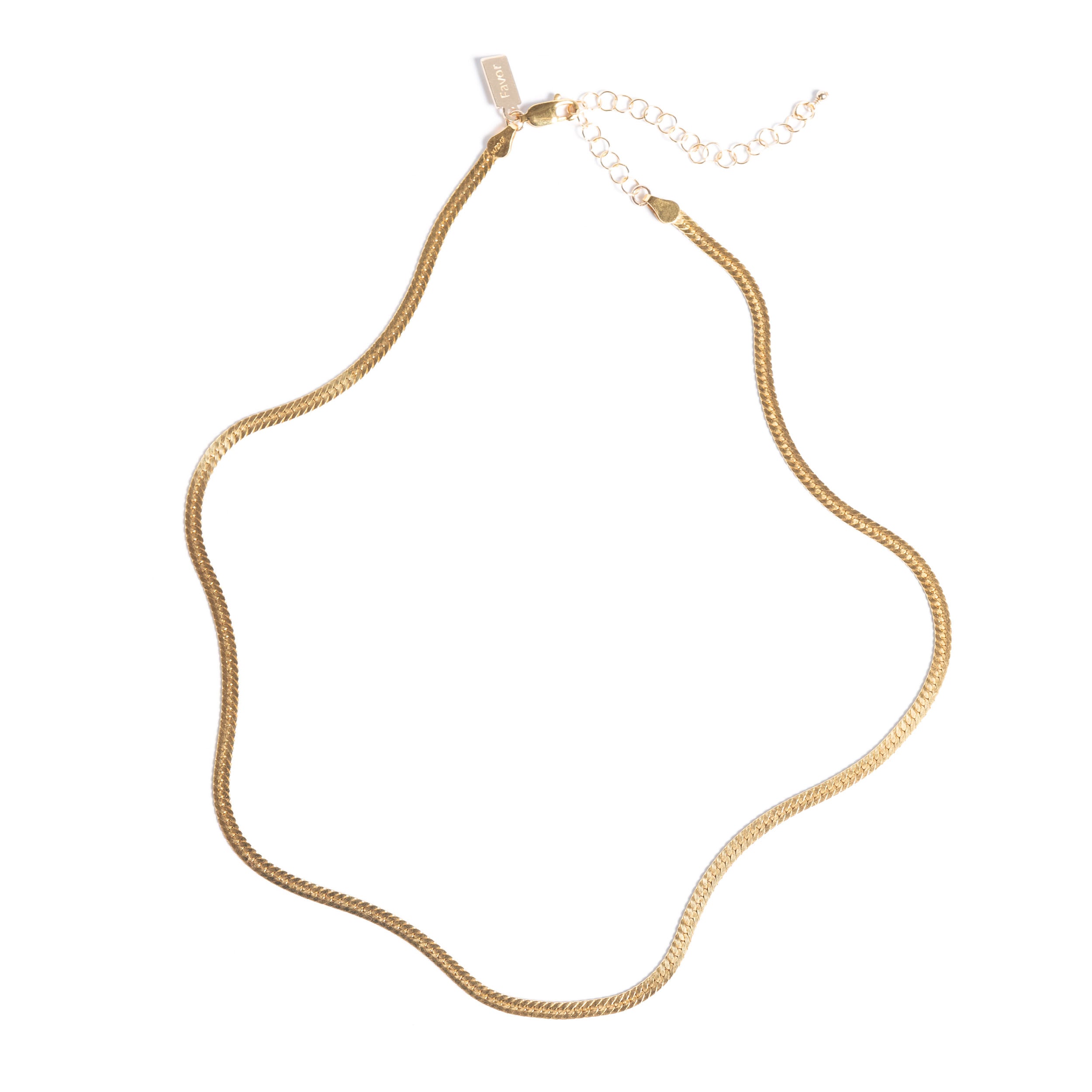 Margin Herringbone Chain Necklace - Favor Jewelry