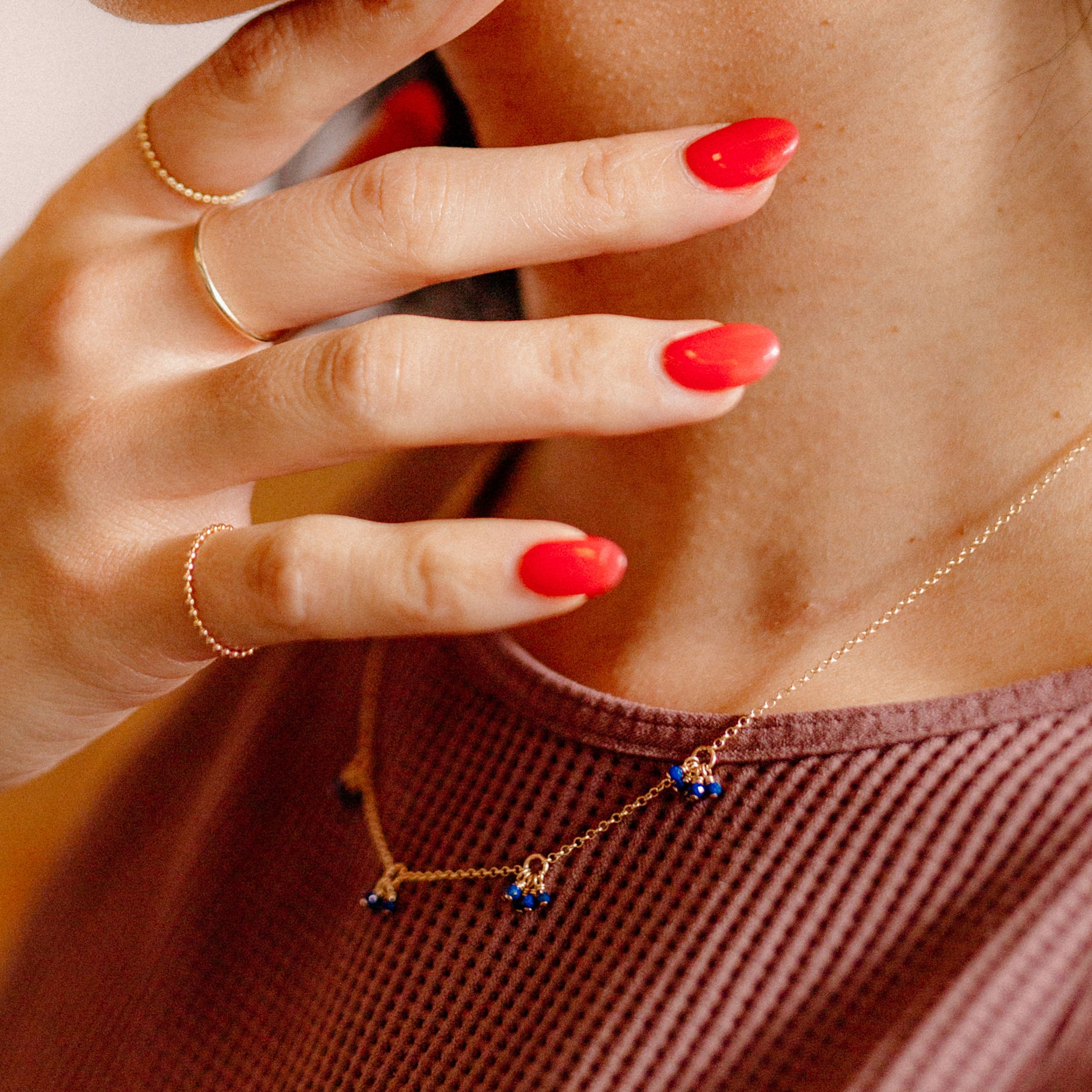 Lapis Gemstone Mimic Necklace - Favor Jewelry