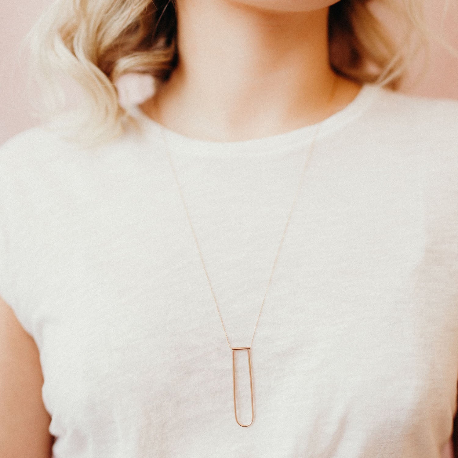 Long, Modern Umbra Necklace - Favor Jewelry