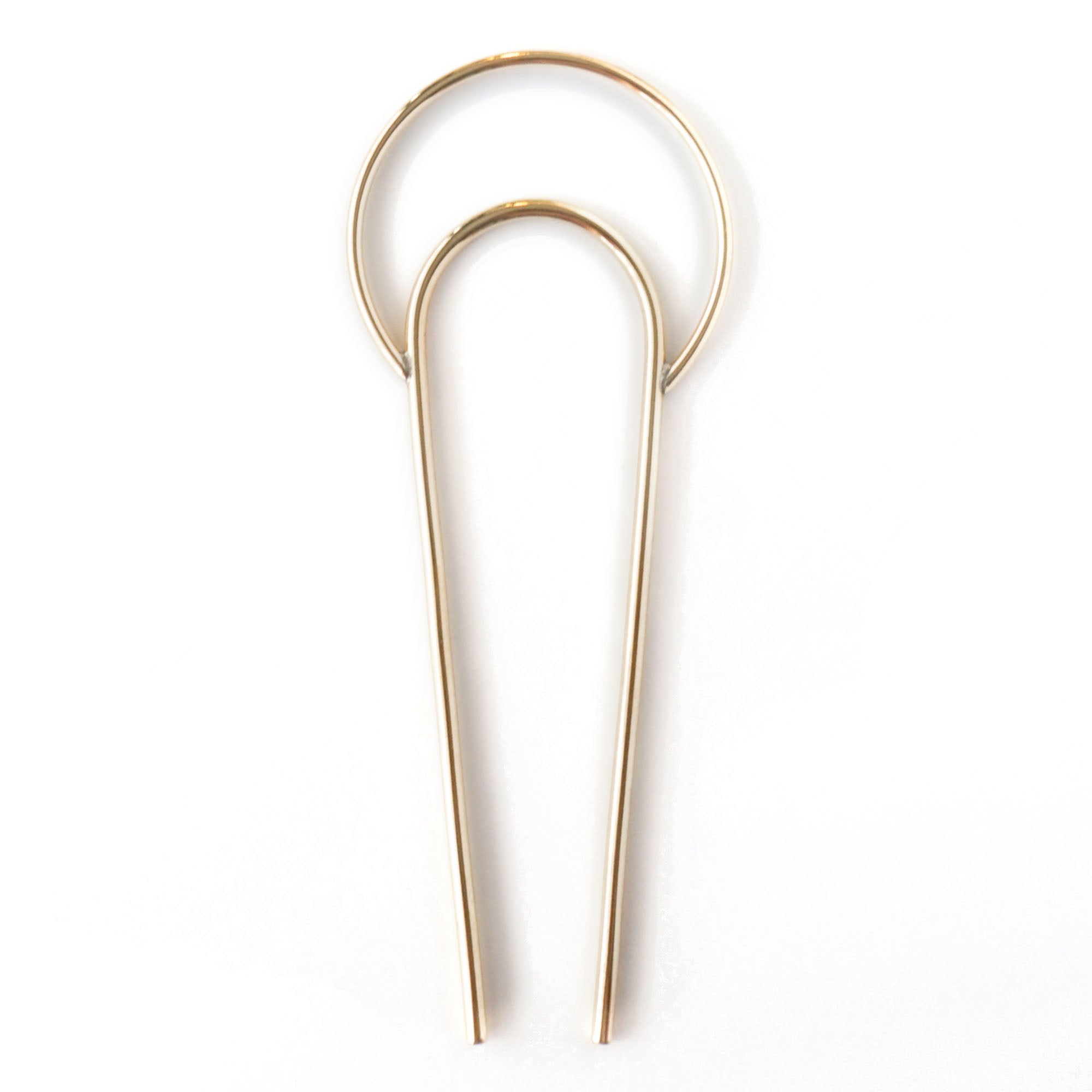 Brass Crescent Hair Pin