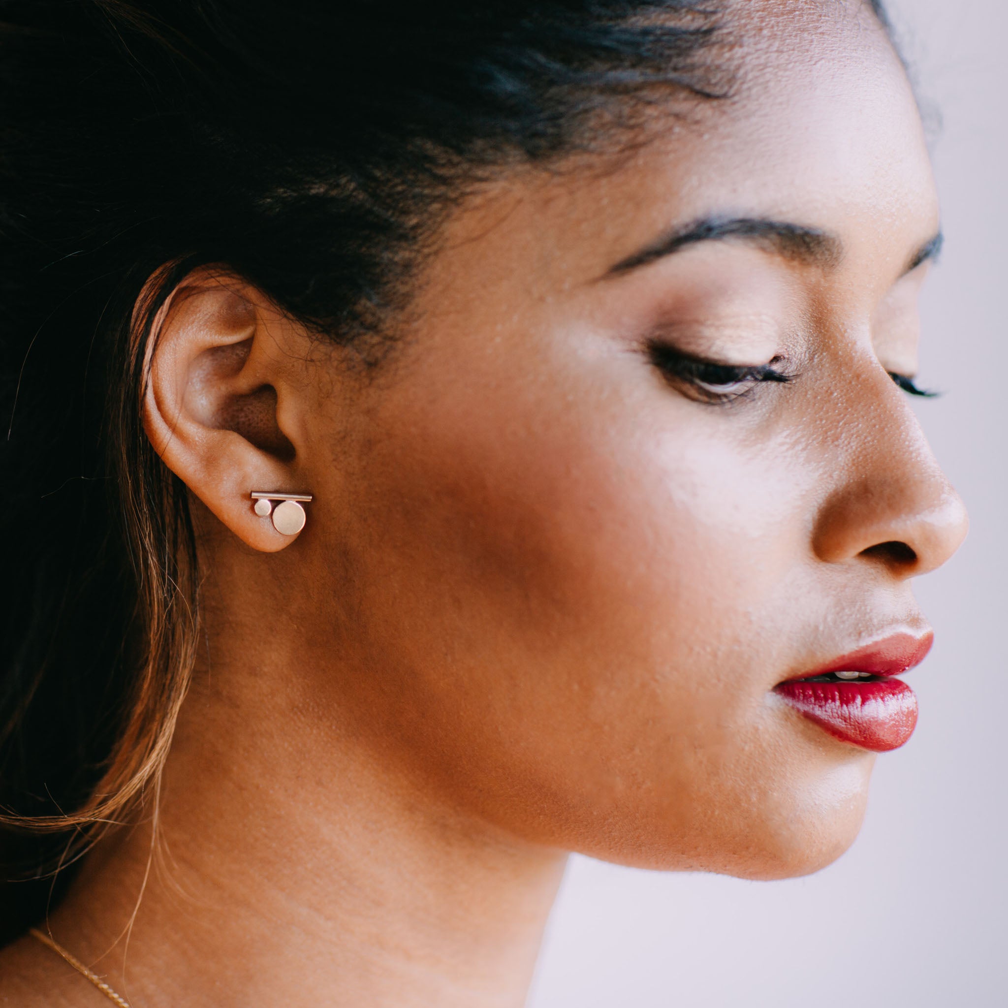 Tiny Modern Nomad Post Earrings - Favor Jewelry