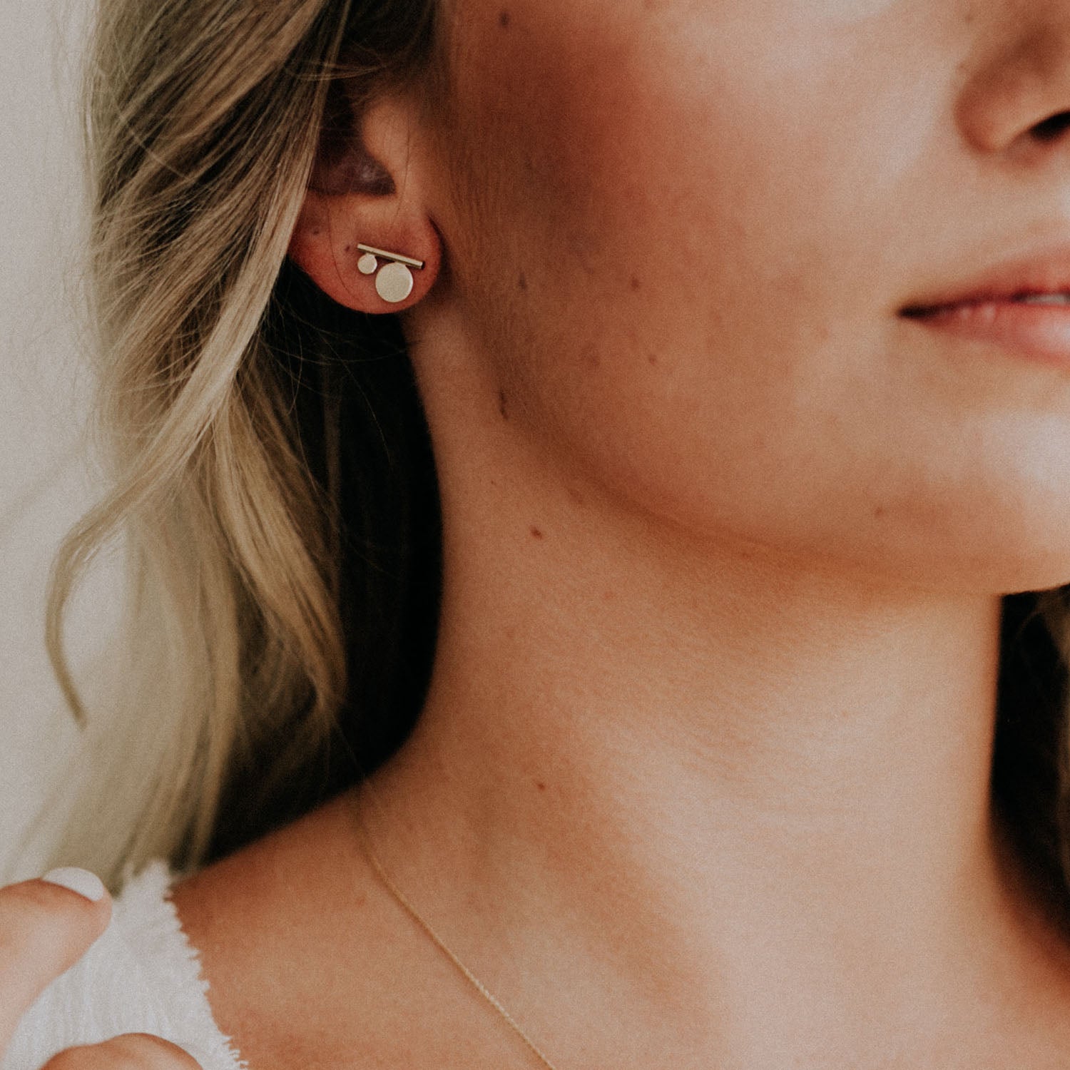 Tiny Modern Nomad Post Earrings - Favor Jewelry