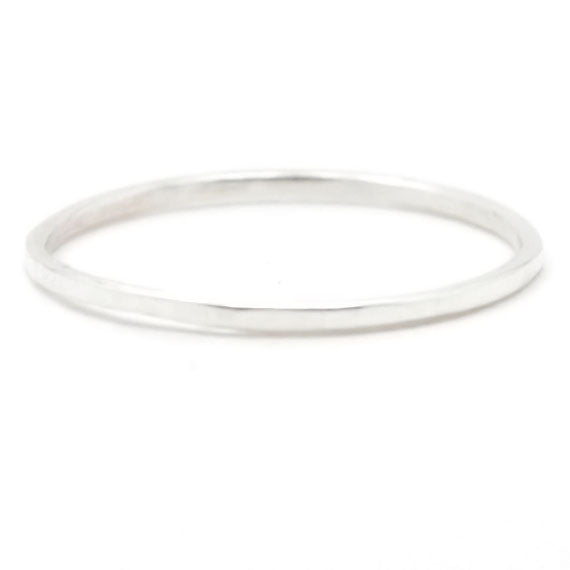 Hammered Slim Stacking Ring - Favor Jewelry