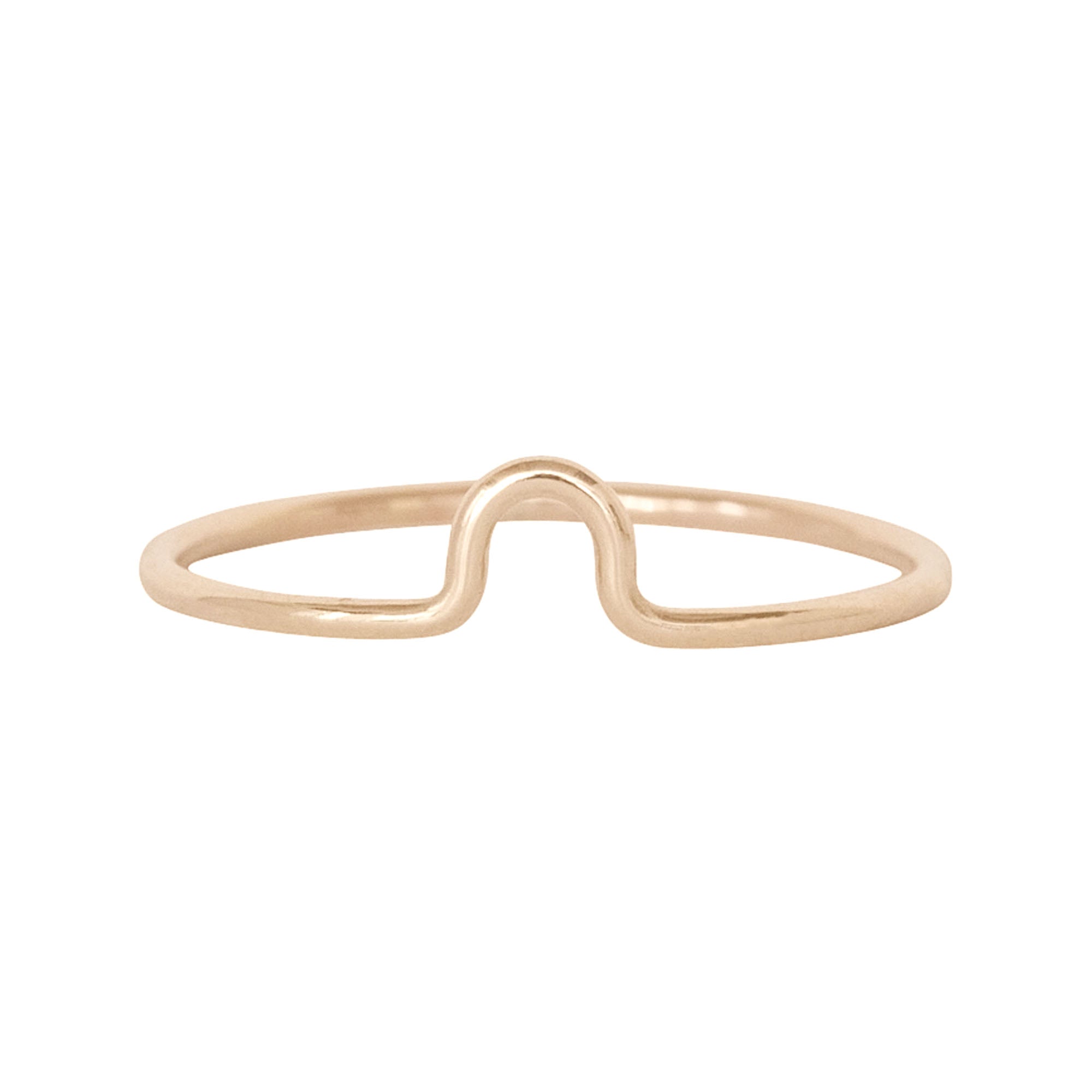 Little Glyph Curved Stacking Ring - Favor Jewelry