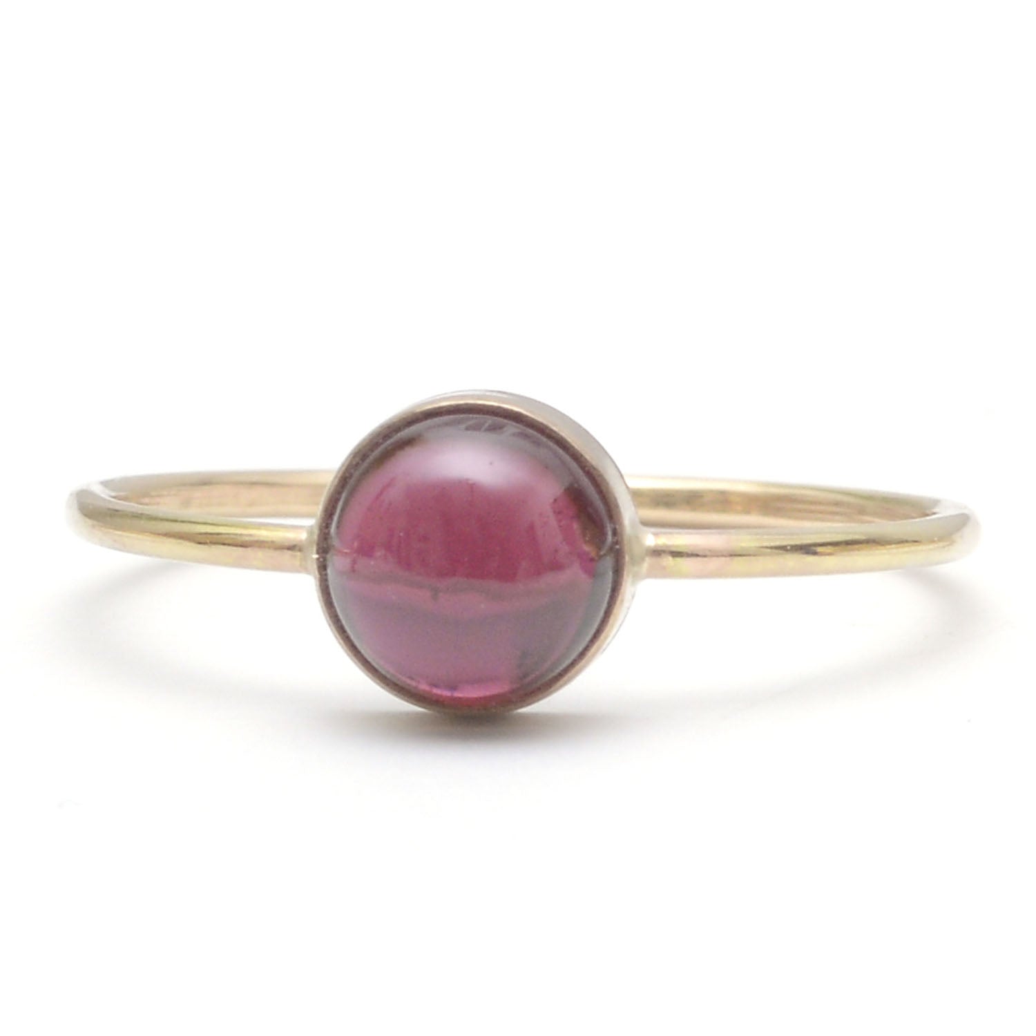 Garnet Gemstone Gumdrop Ring - Favor Jewelry