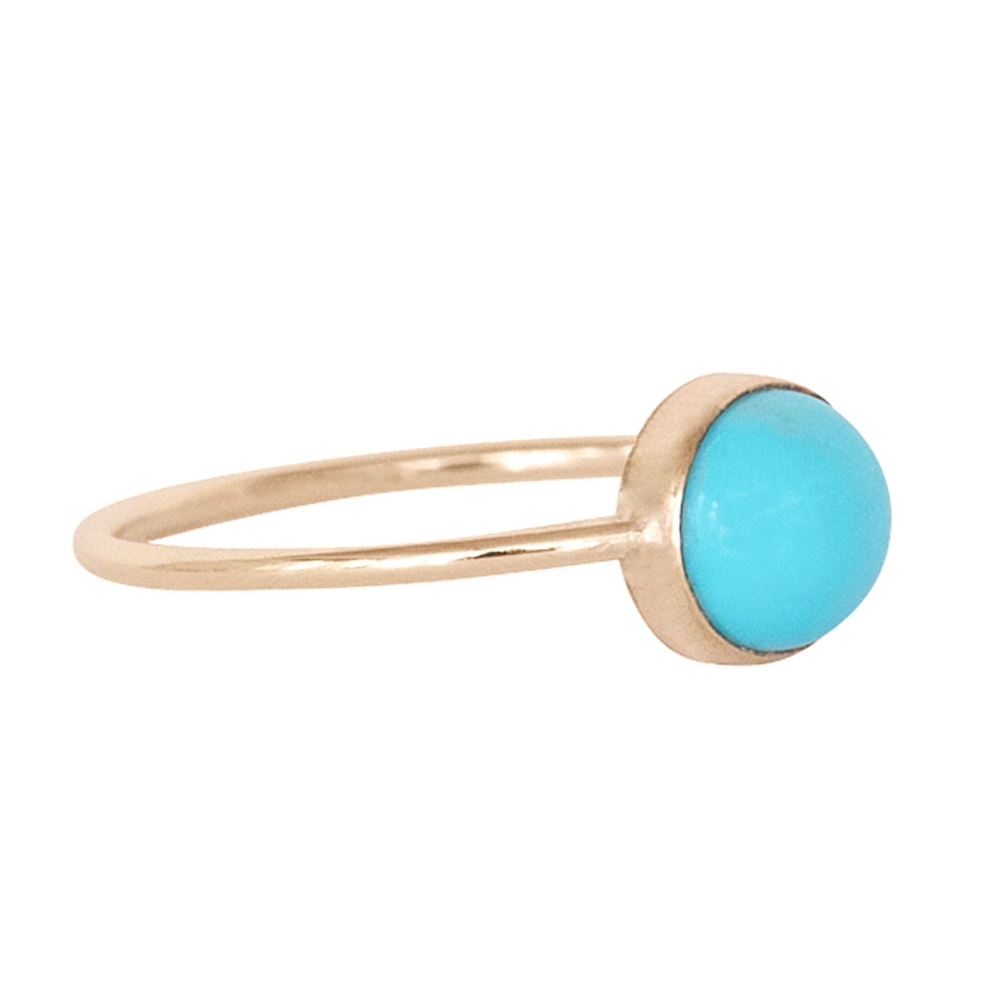 Ethically Mined Turquoise Gumdrop Ring - Favor Jewelry