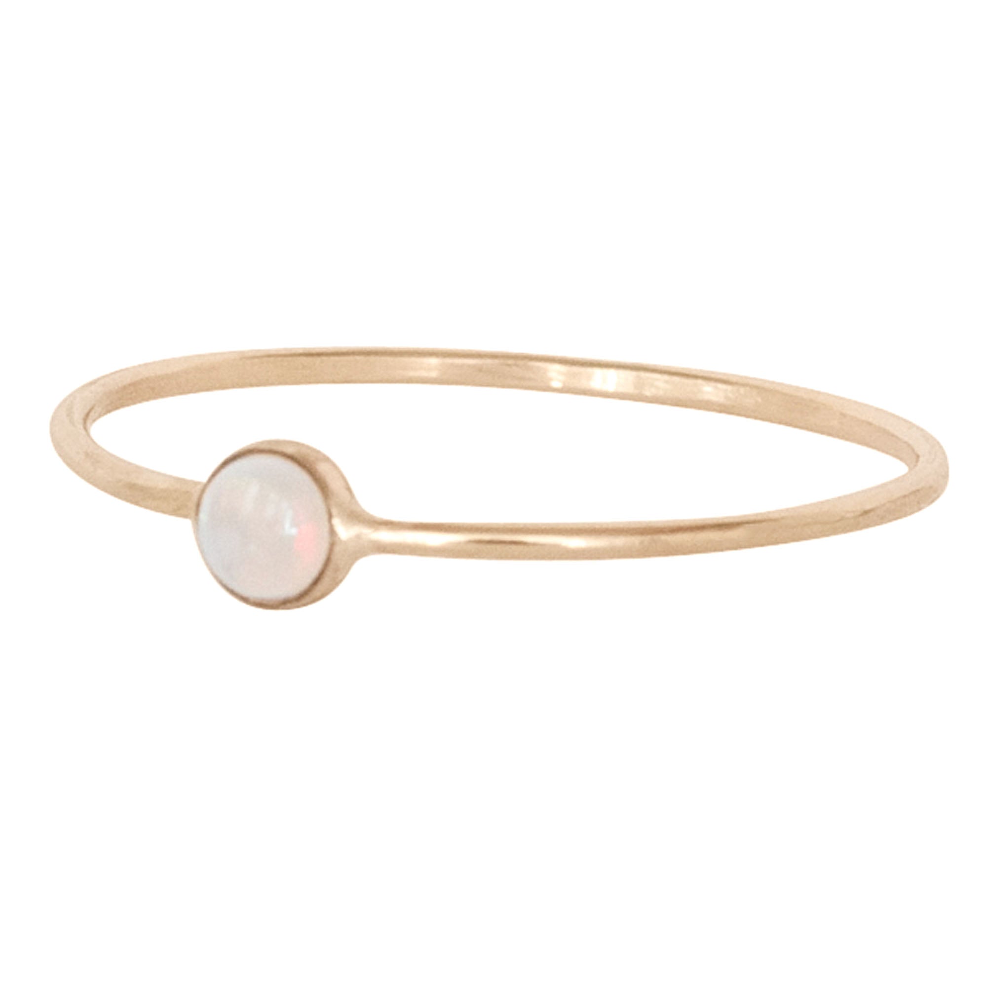 Tiny Opal Micro Dot Stacking Ring - Favor Jewelry