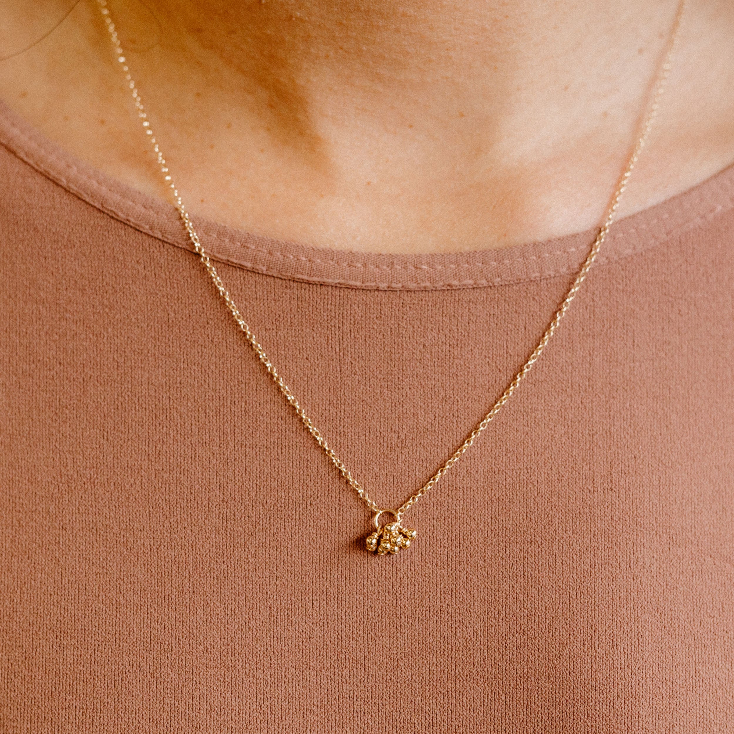 Tiny Beaded Token Necklace - Favor Jewelry