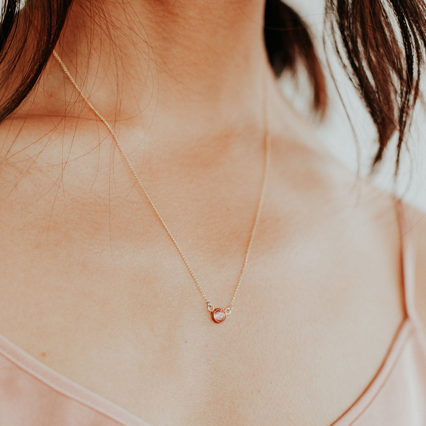 Pink Thorn Gemstone Necklace