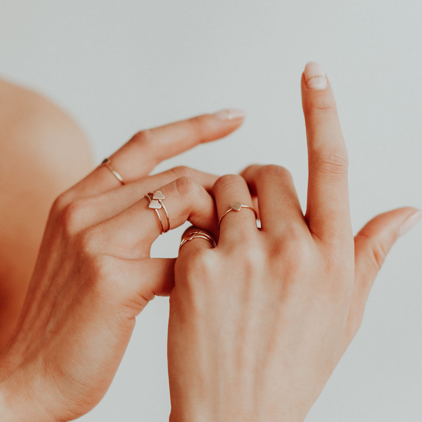 Tiny Heart Stacking Ring