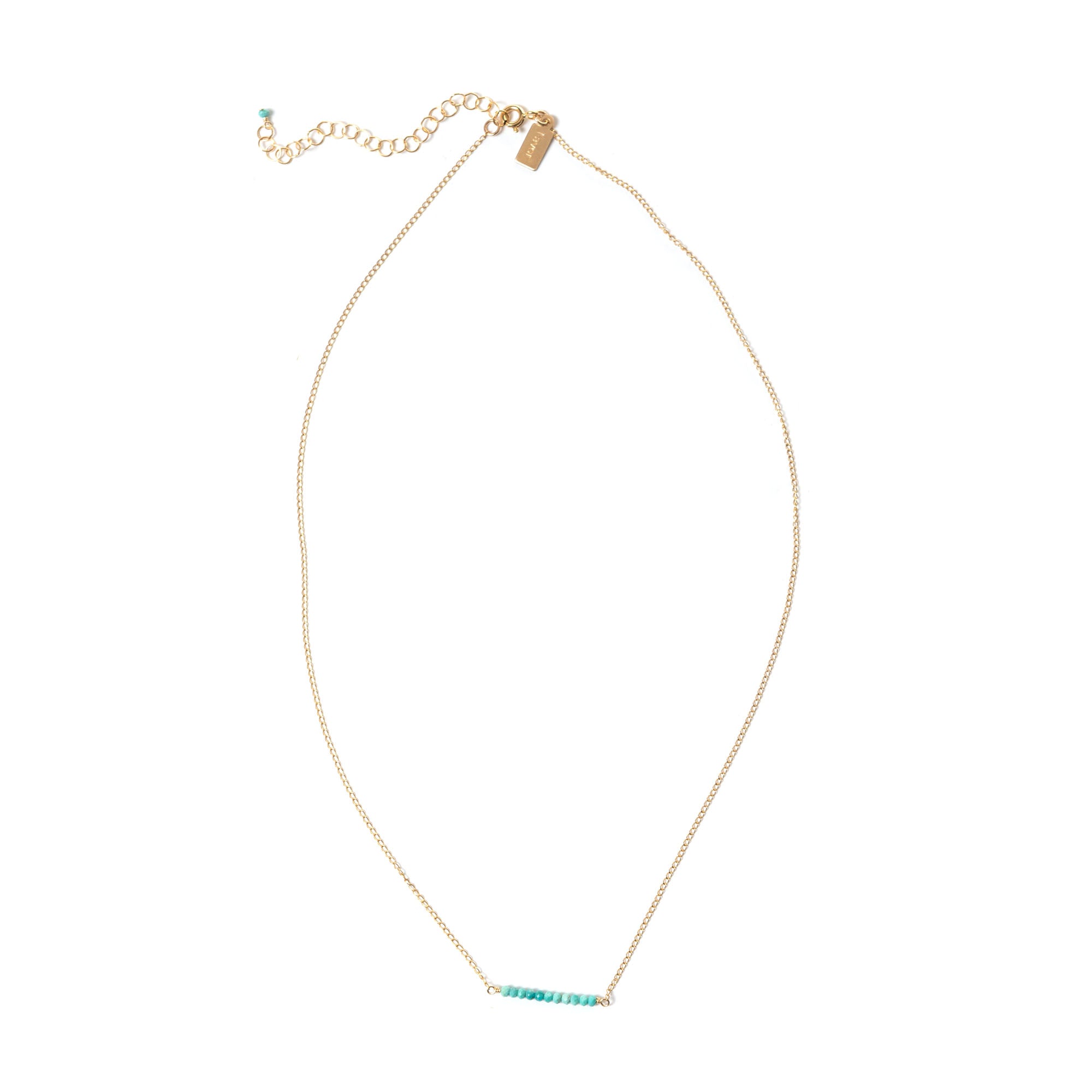 Tiny Turquoise Gemstone Necklace - Favor Jewelry