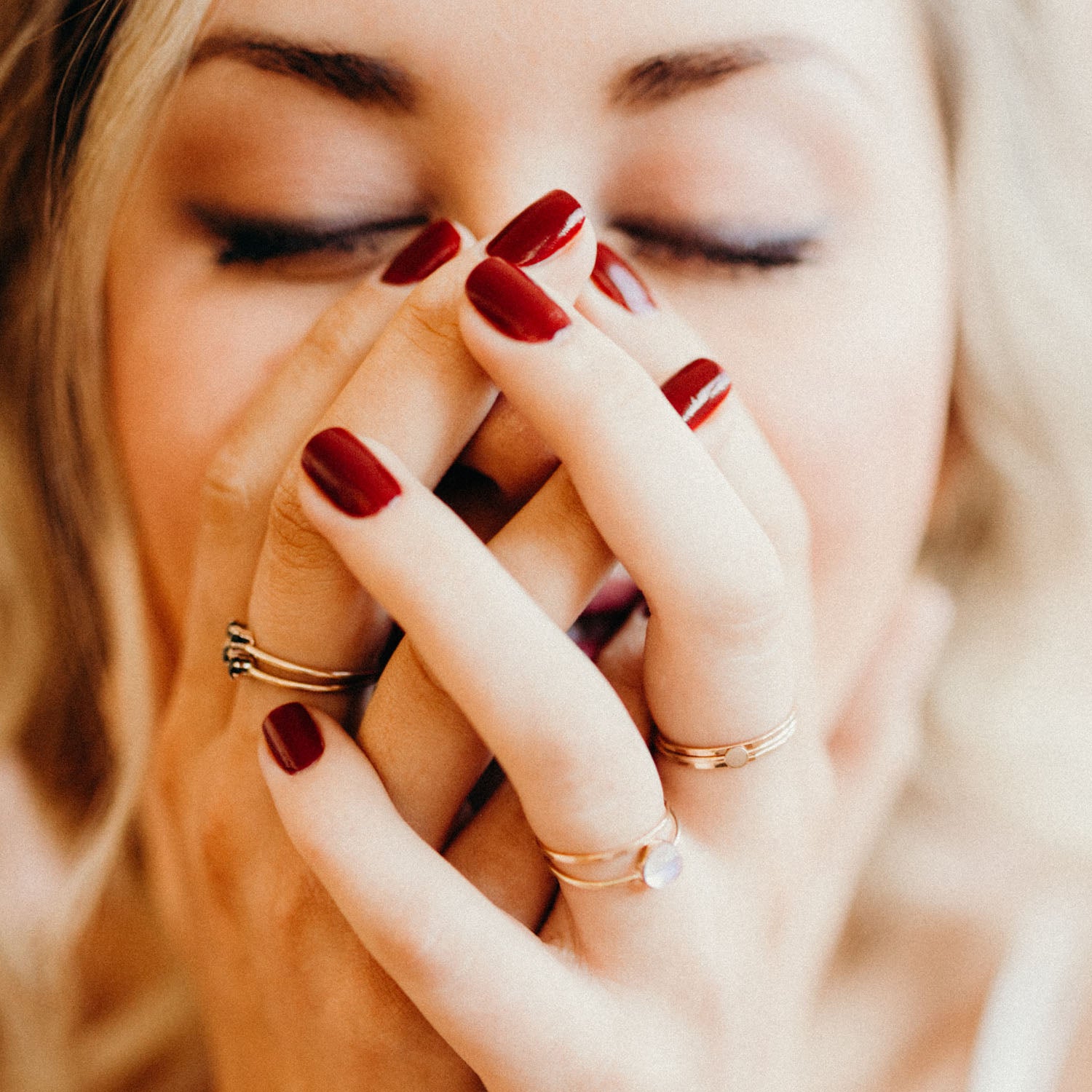 Hypoallergenic stacking rings from Favor Jewelry