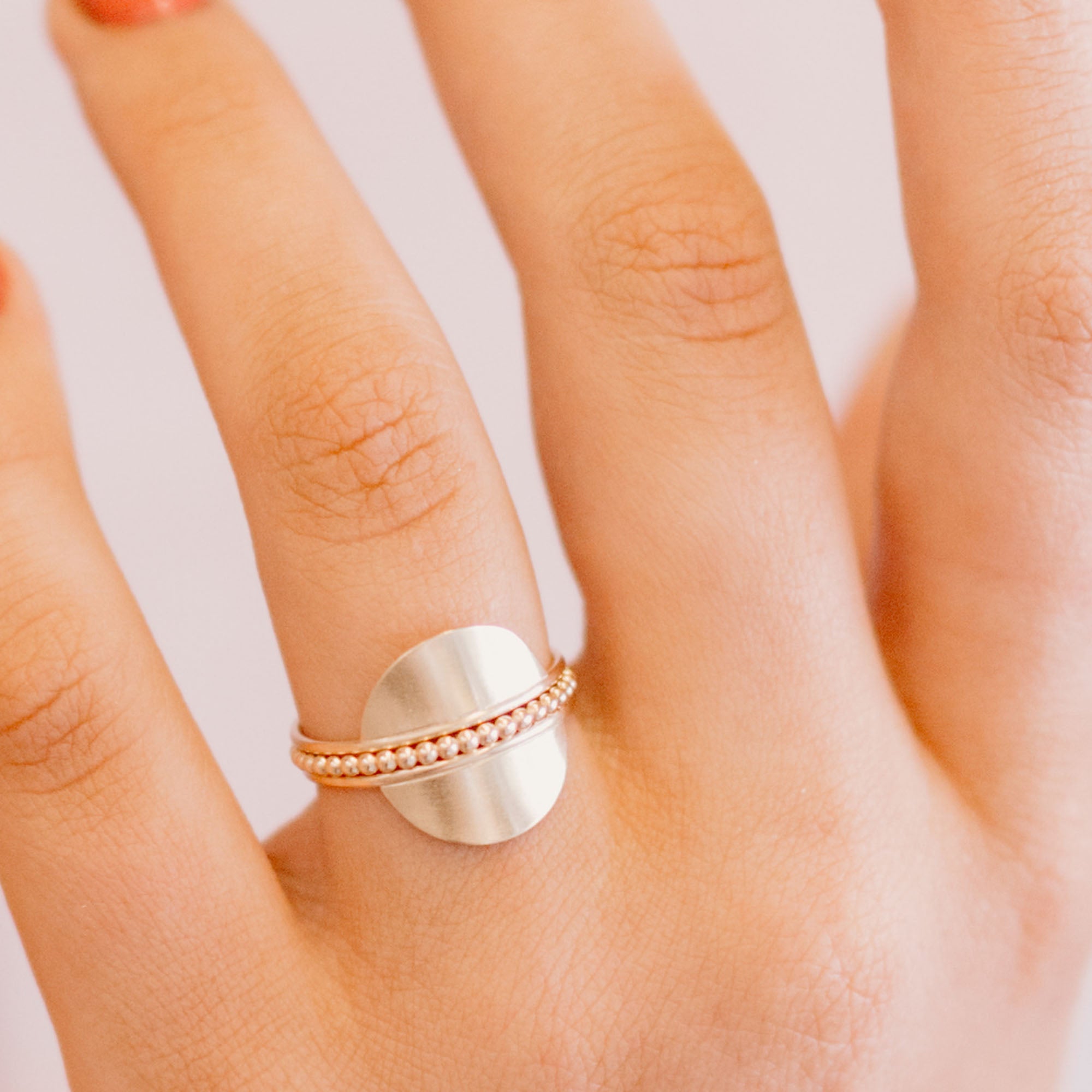 Semicircle Fragment Stacking Ring - Favor Jewelry
