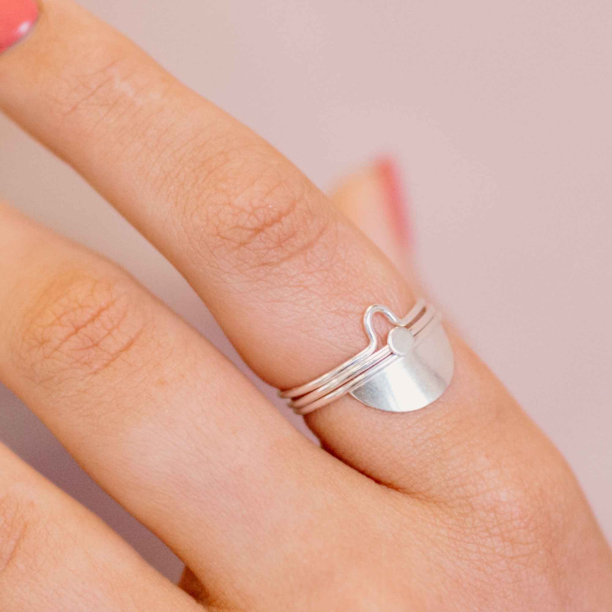 Semicircle Fragment Stacking Ring - Favor Jewelry
