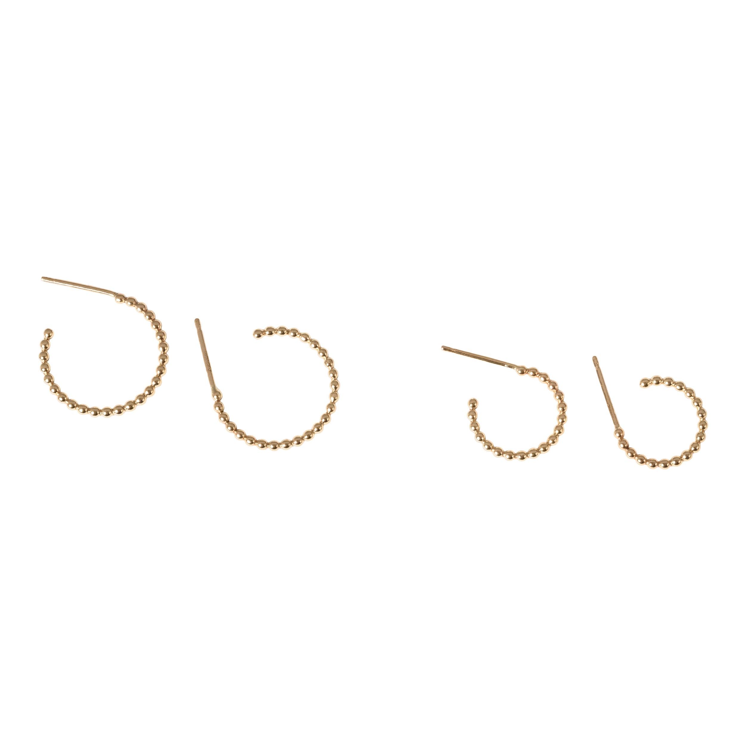 Bubble Bead Hoops in Two Sizes