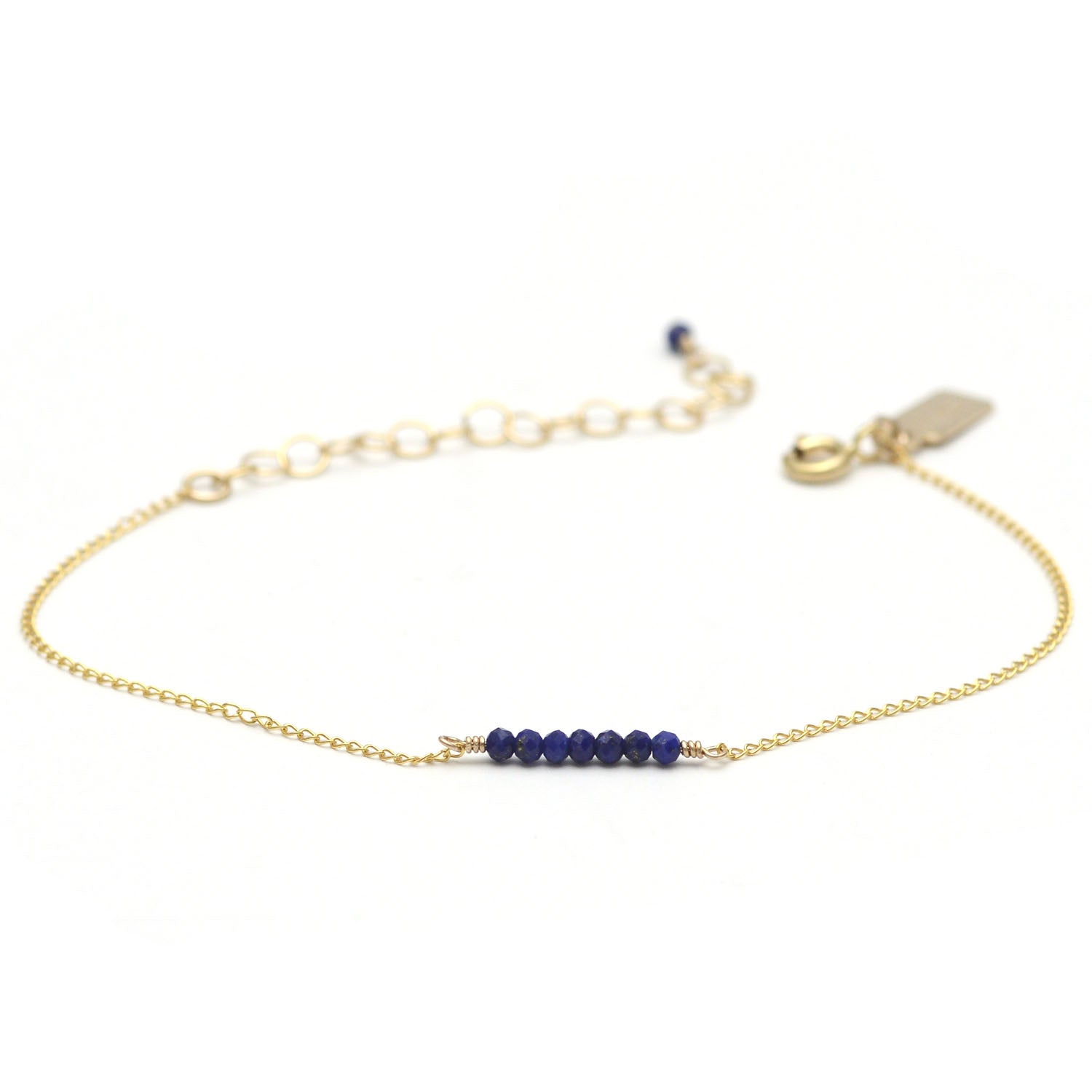 Tiny Blue Gemstone Bracelet - Favor Jewelry
