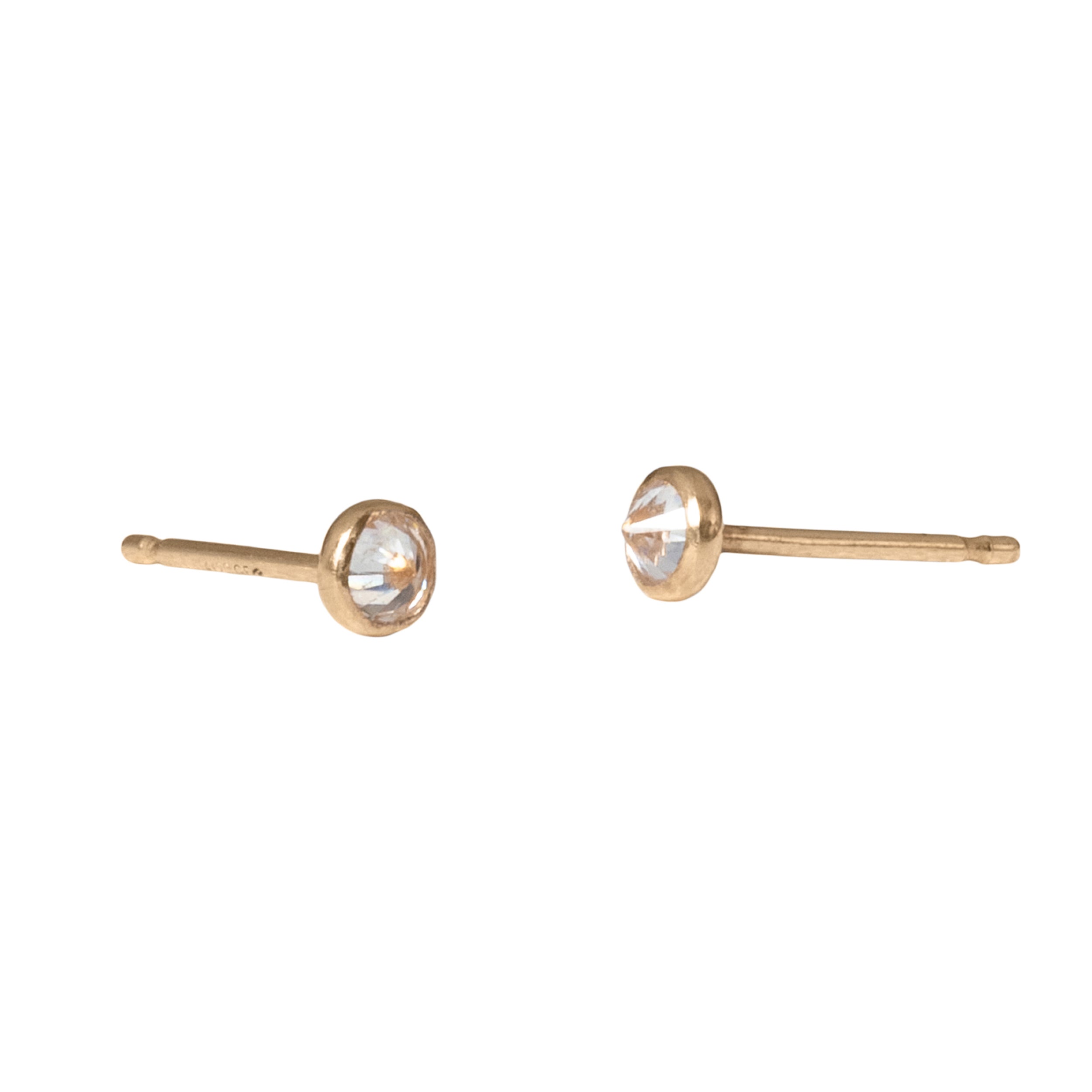 Tiny Clear Spike Post Earrings - Favor Jewelry