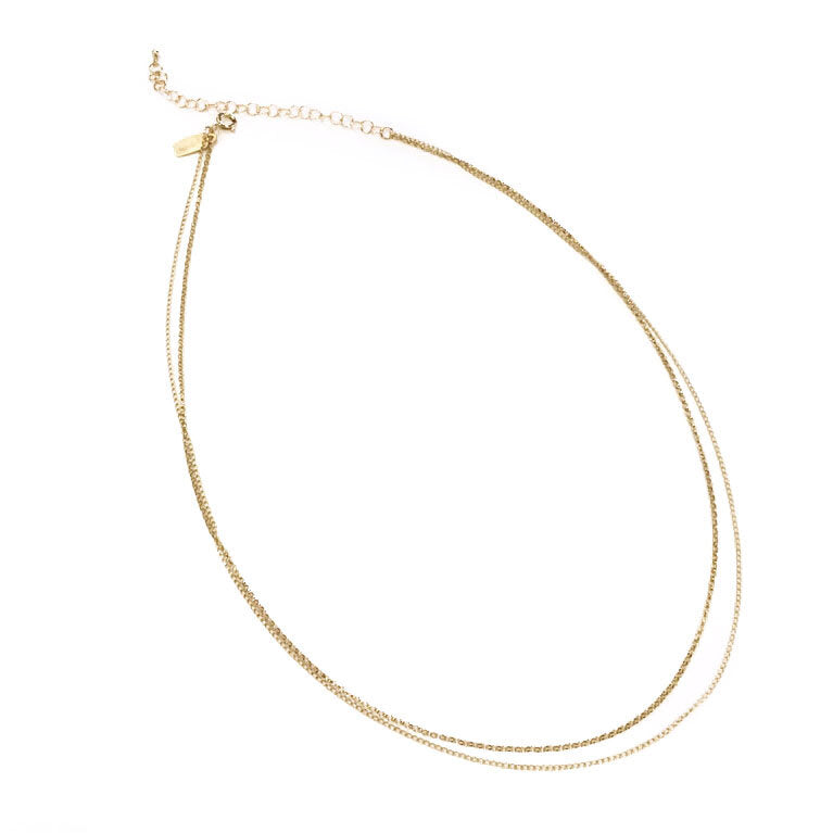 Double Chain Drape Necklace - Favor Jewelry