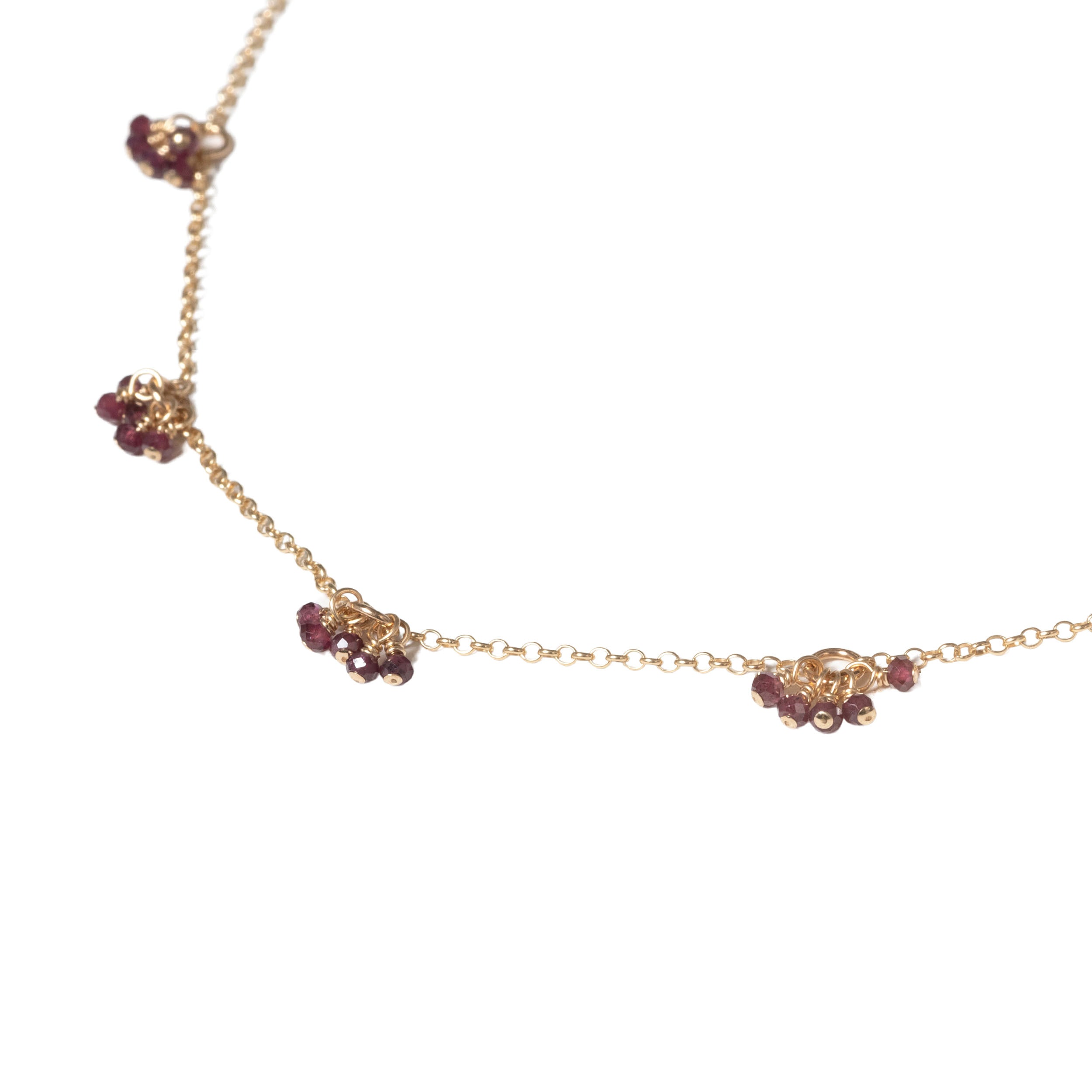 Garnet Gemstone Mimic Necklace - Favor Jewelry