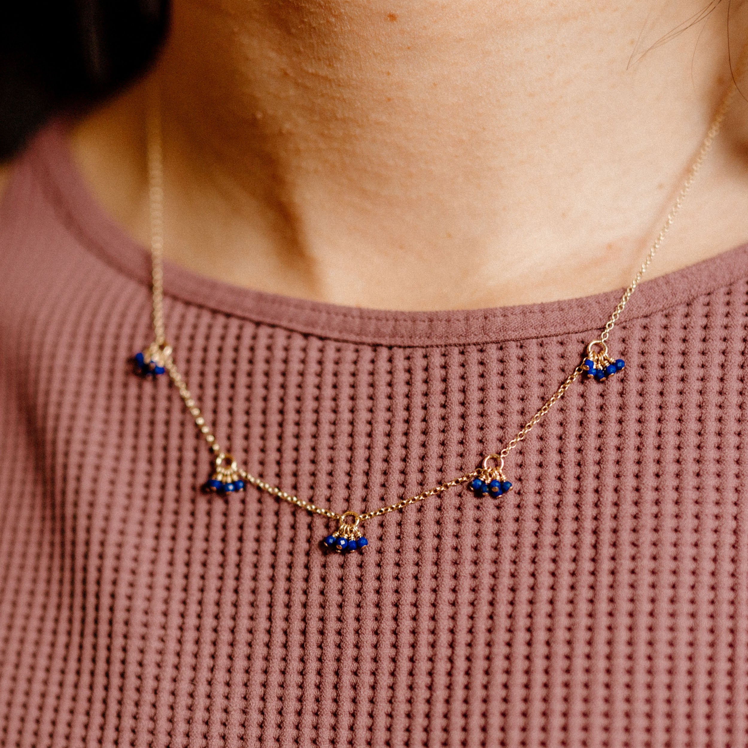 Lapis Gemstone Mimic Necklace - Favor Jewelry