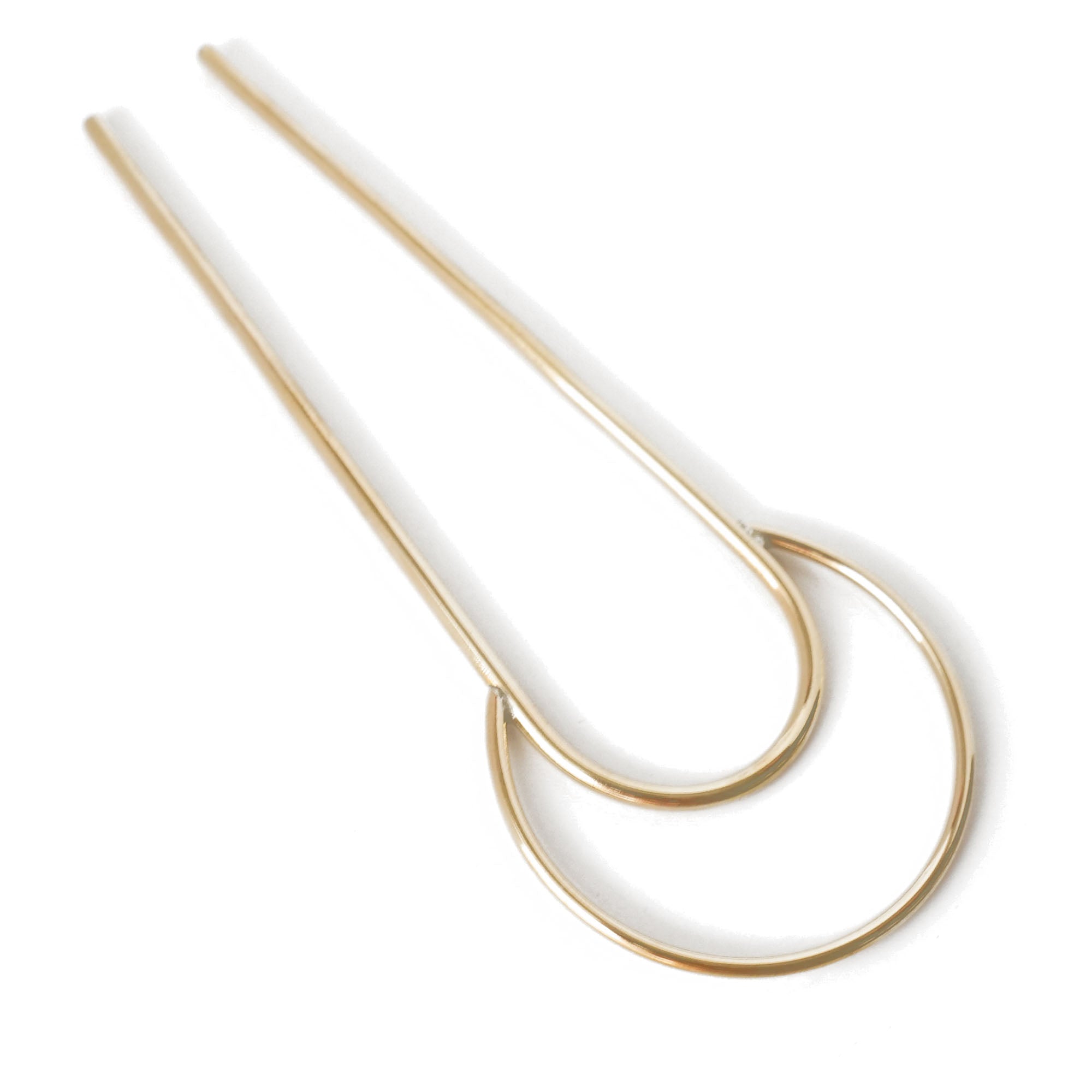 Favor Jewelry Brass Crescent Hair Pin White Brass