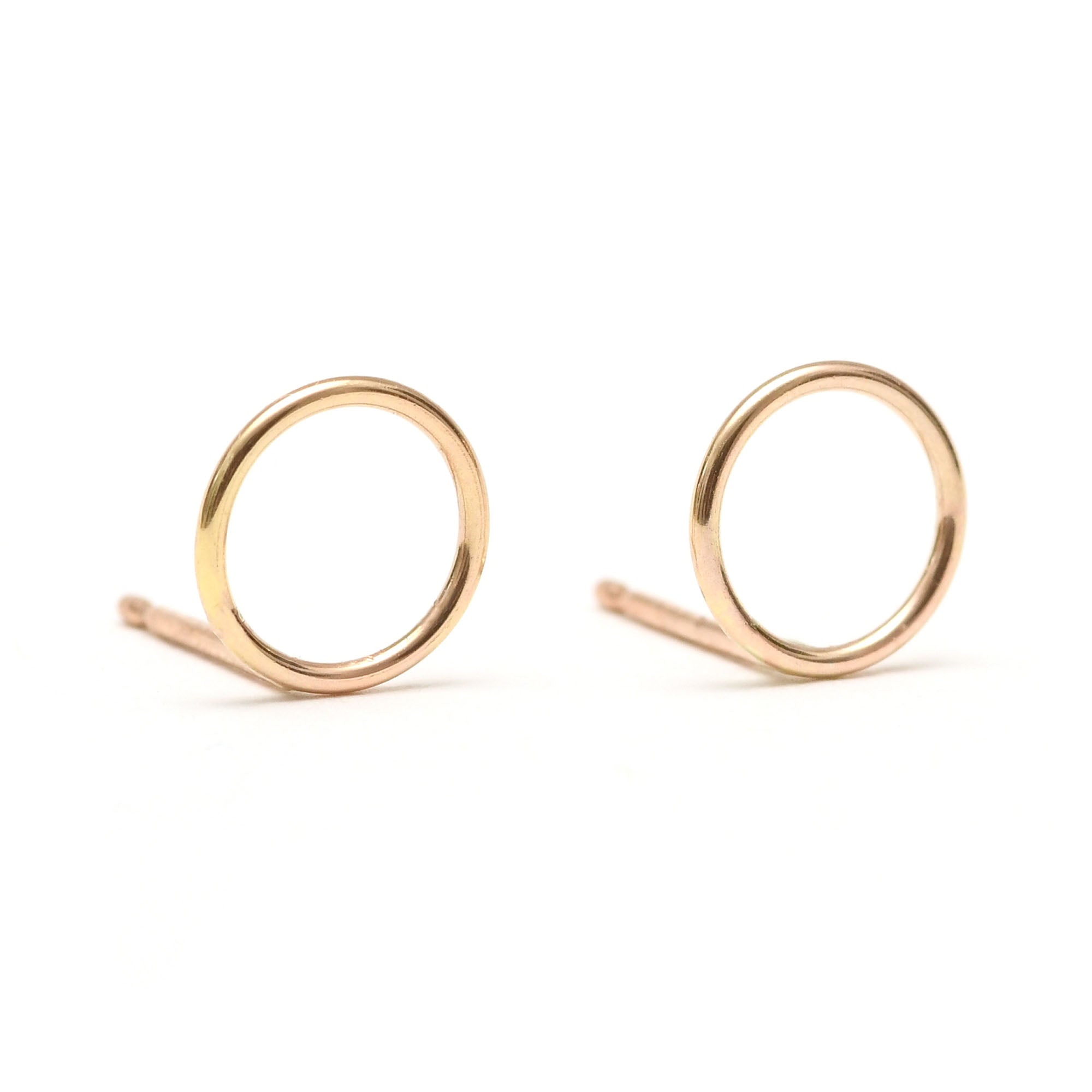 Tiny Trace Open Circle Post Earrings - Favor Jewelry