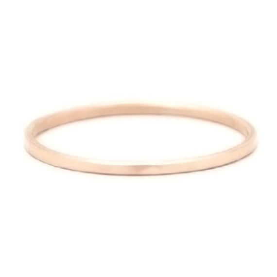 Hammered Slim Stacking Ring - Favor Jewelry