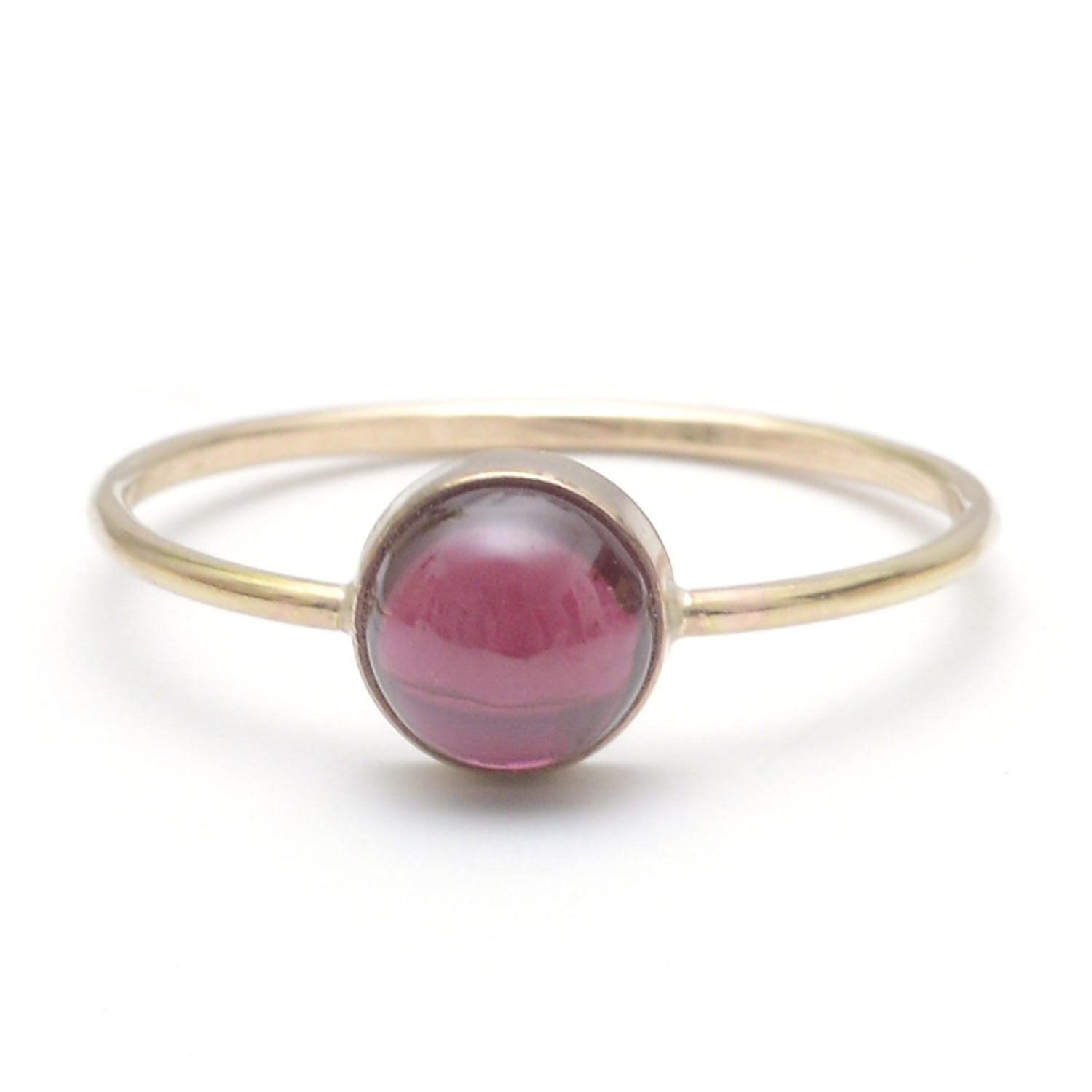 Garnet Gemstone Gumdrop Ring - Favor Jewelry