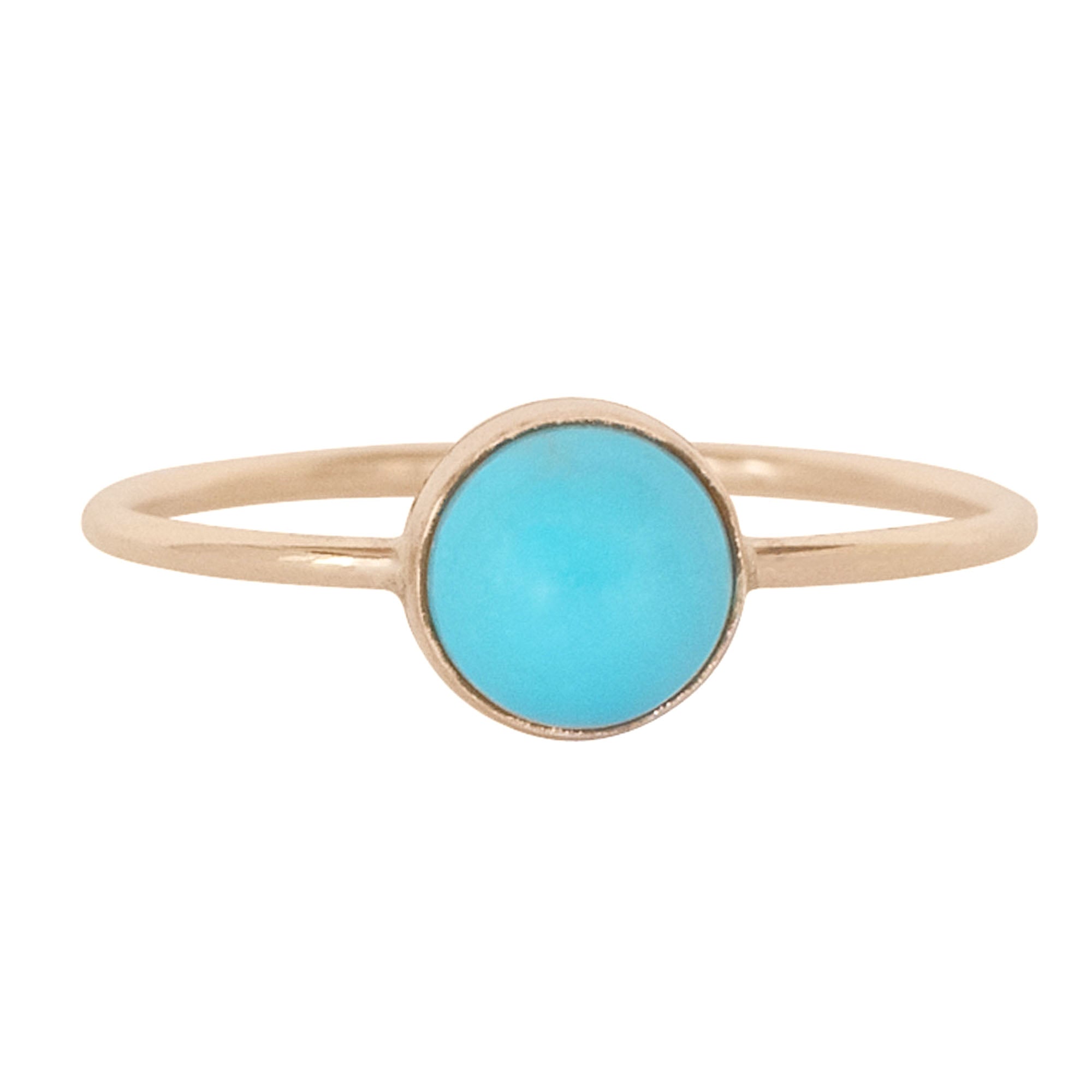 Ethically Mined Turquoise Gumdrop Ring - Favor Jewelry