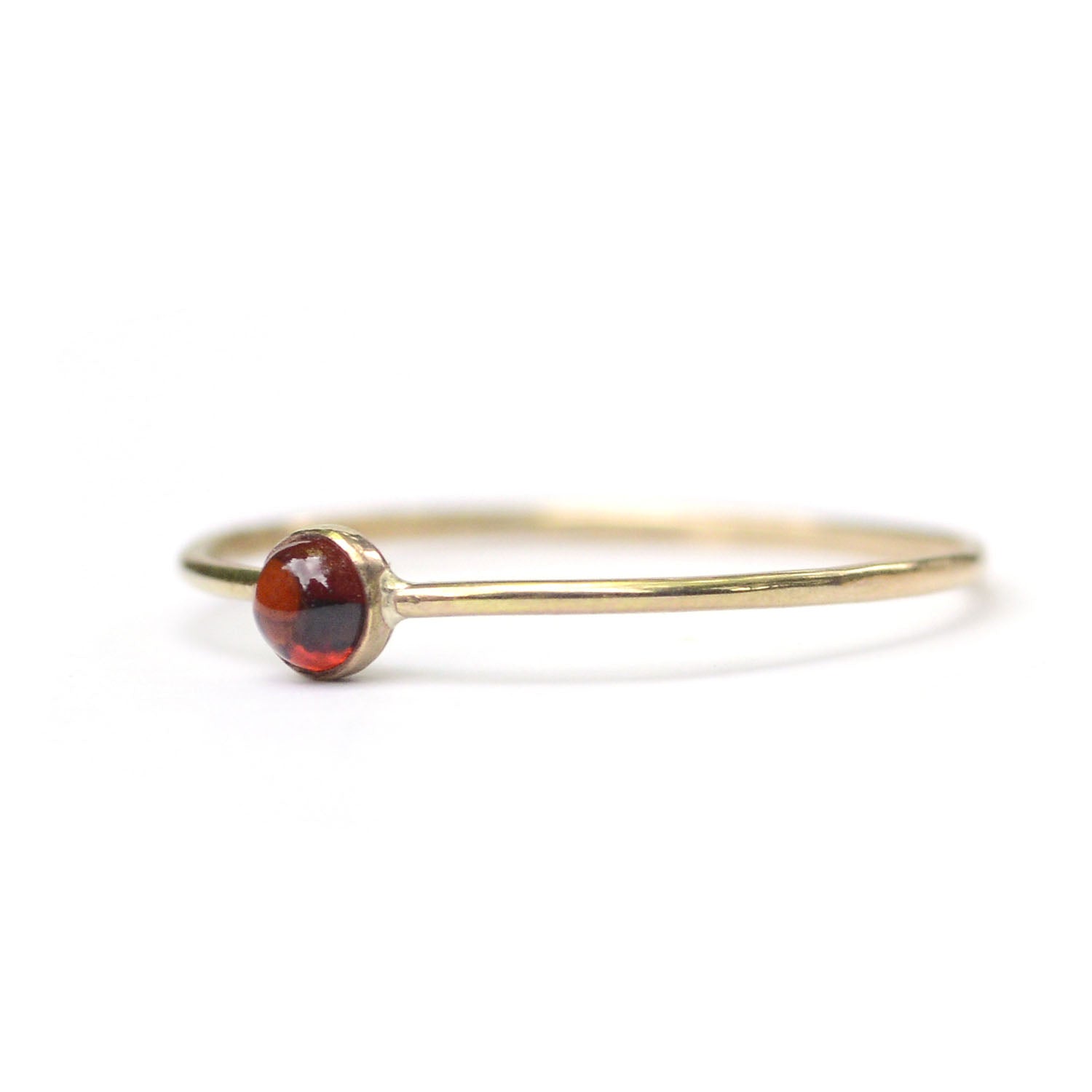 Tiny Garnet Gemstone Ring - Favor Jewelry