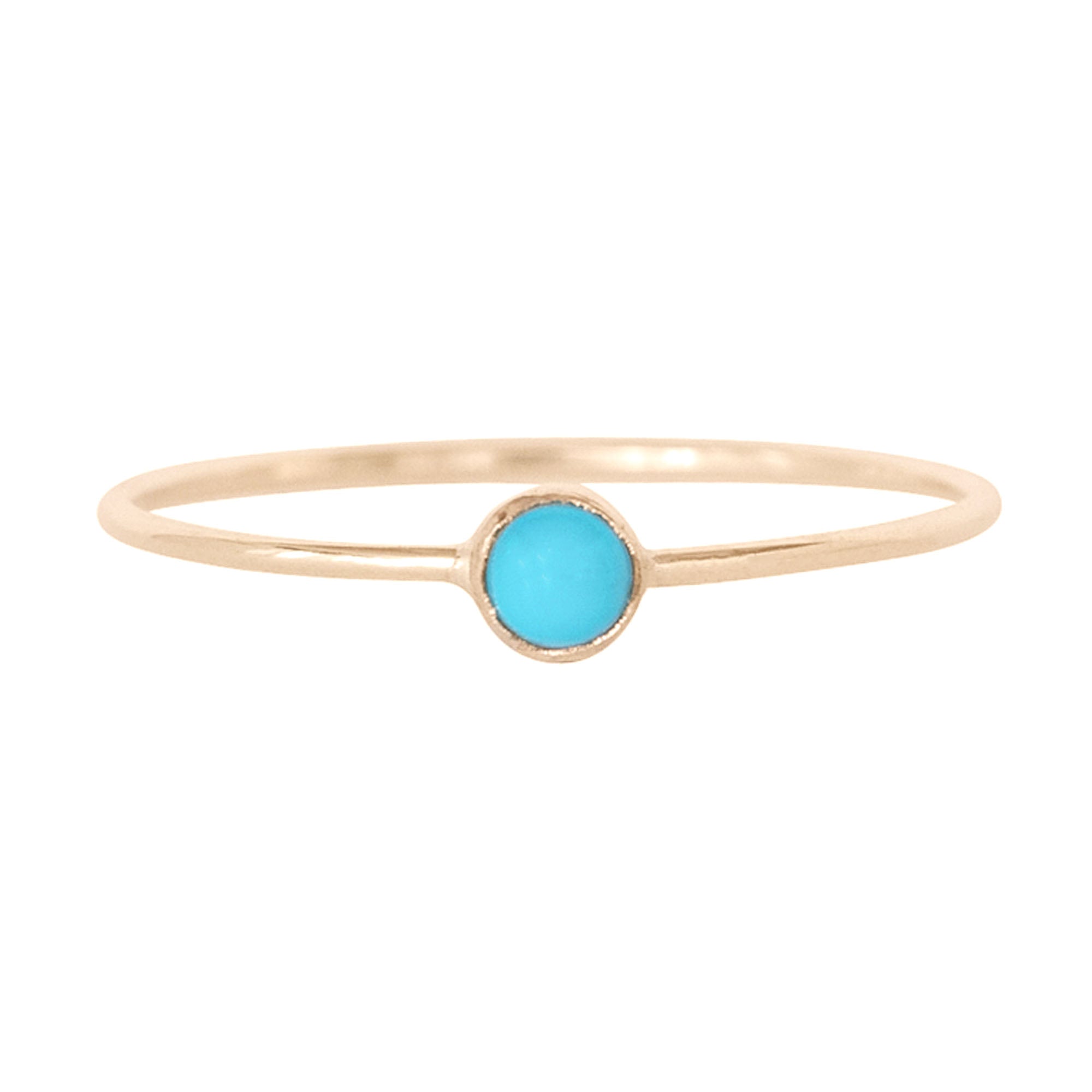 Tiny Turquoise Micro Dot Stacking Ring - Favor Jewelry