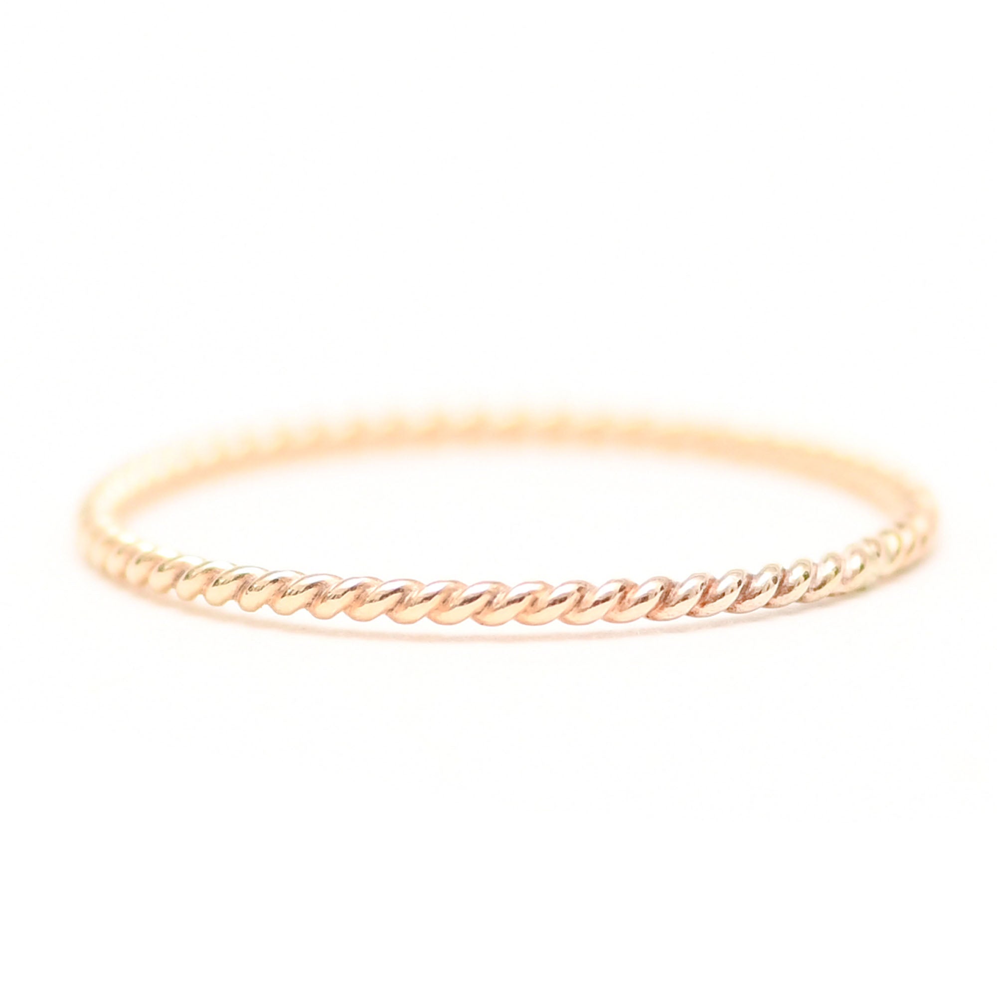 Ultra Skinny Twist Stacking Ring - Favor Jewelry
